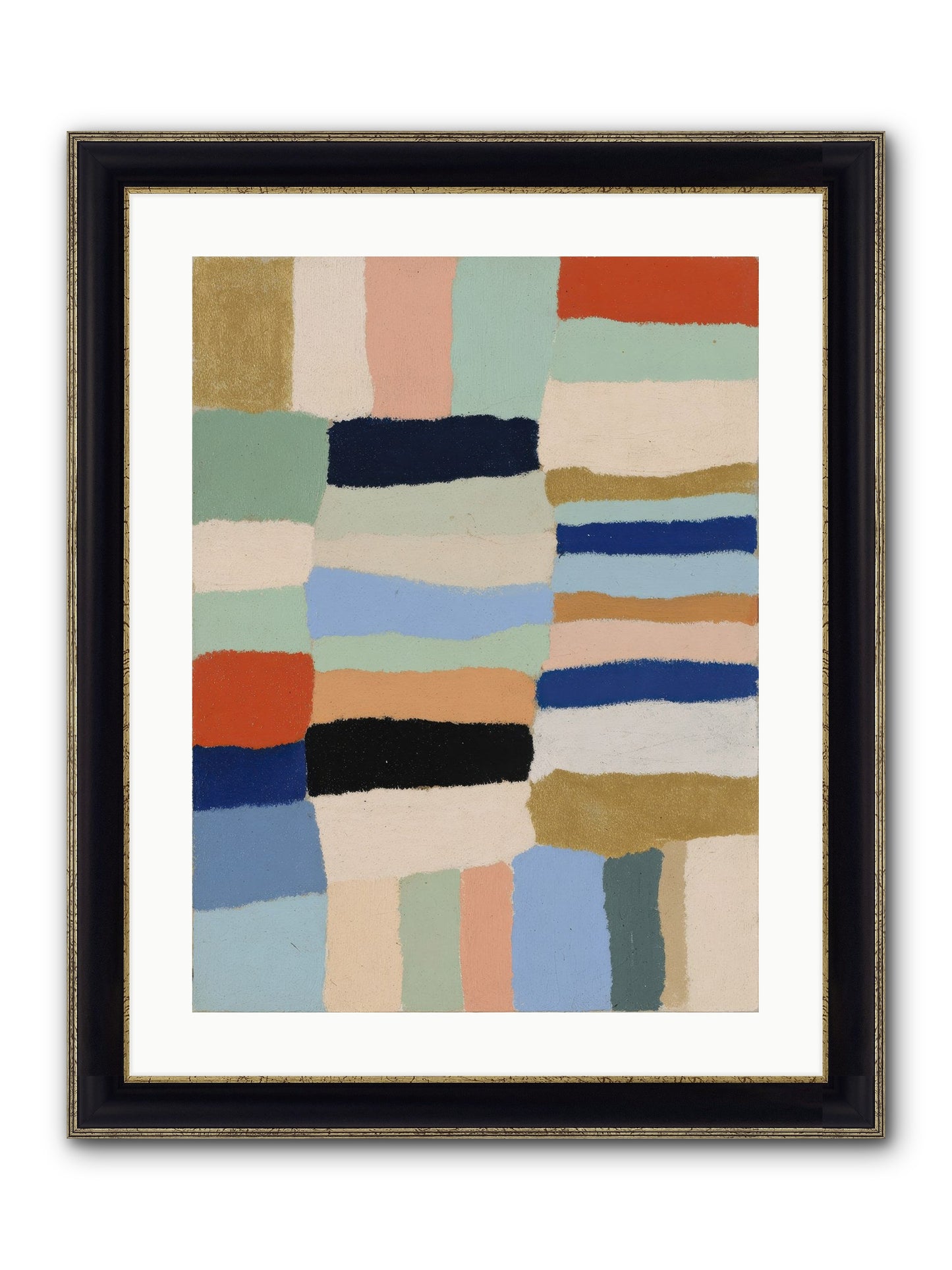Loom No.2 Framed Print - Black & Gold 18x24