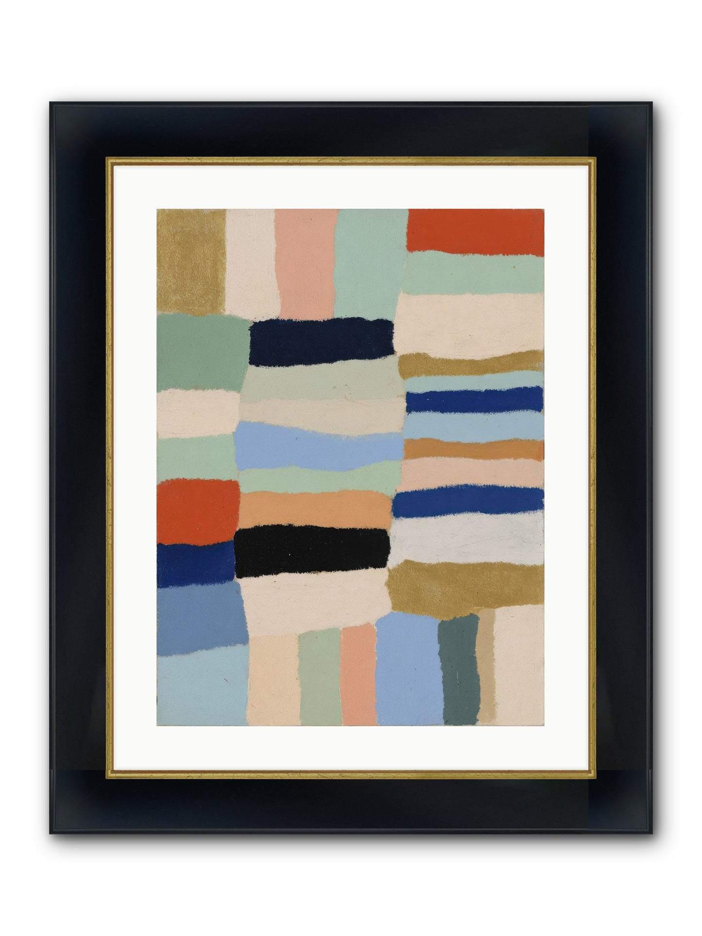 Loom No.2 Framed Print - Wide Black w/Gold 18x24