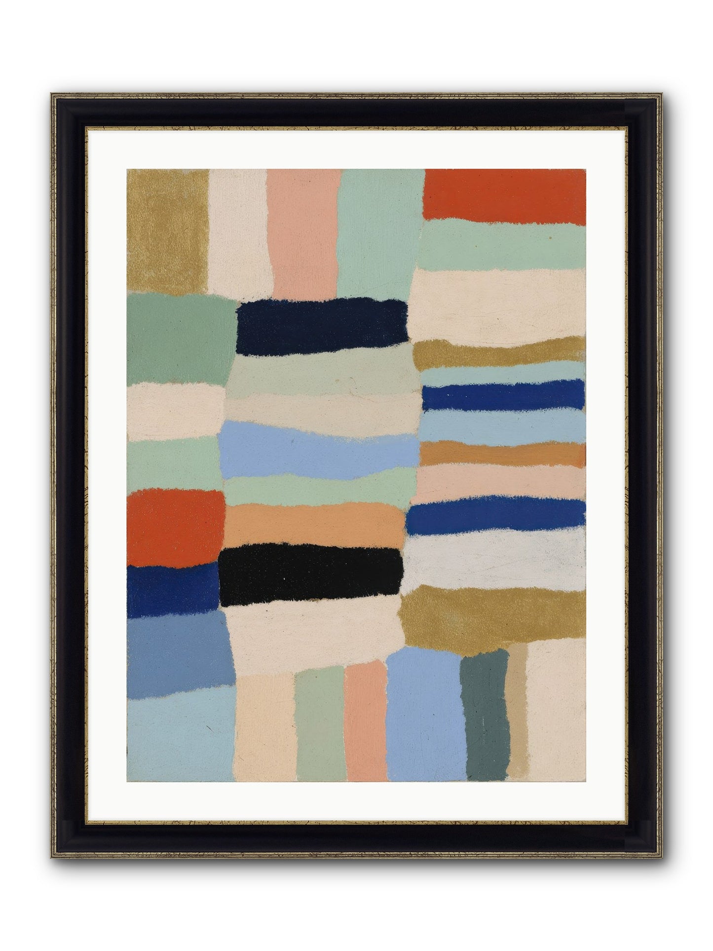 Loom No.2 Framed Print - Black & Gold 24x32