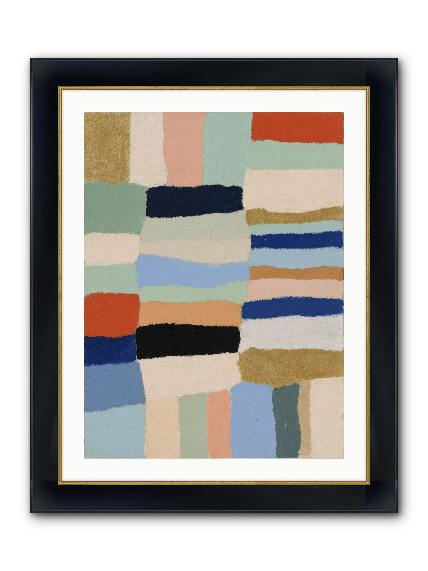 Loom No.2 Framed Print - Wide Black w/Gold 24x32