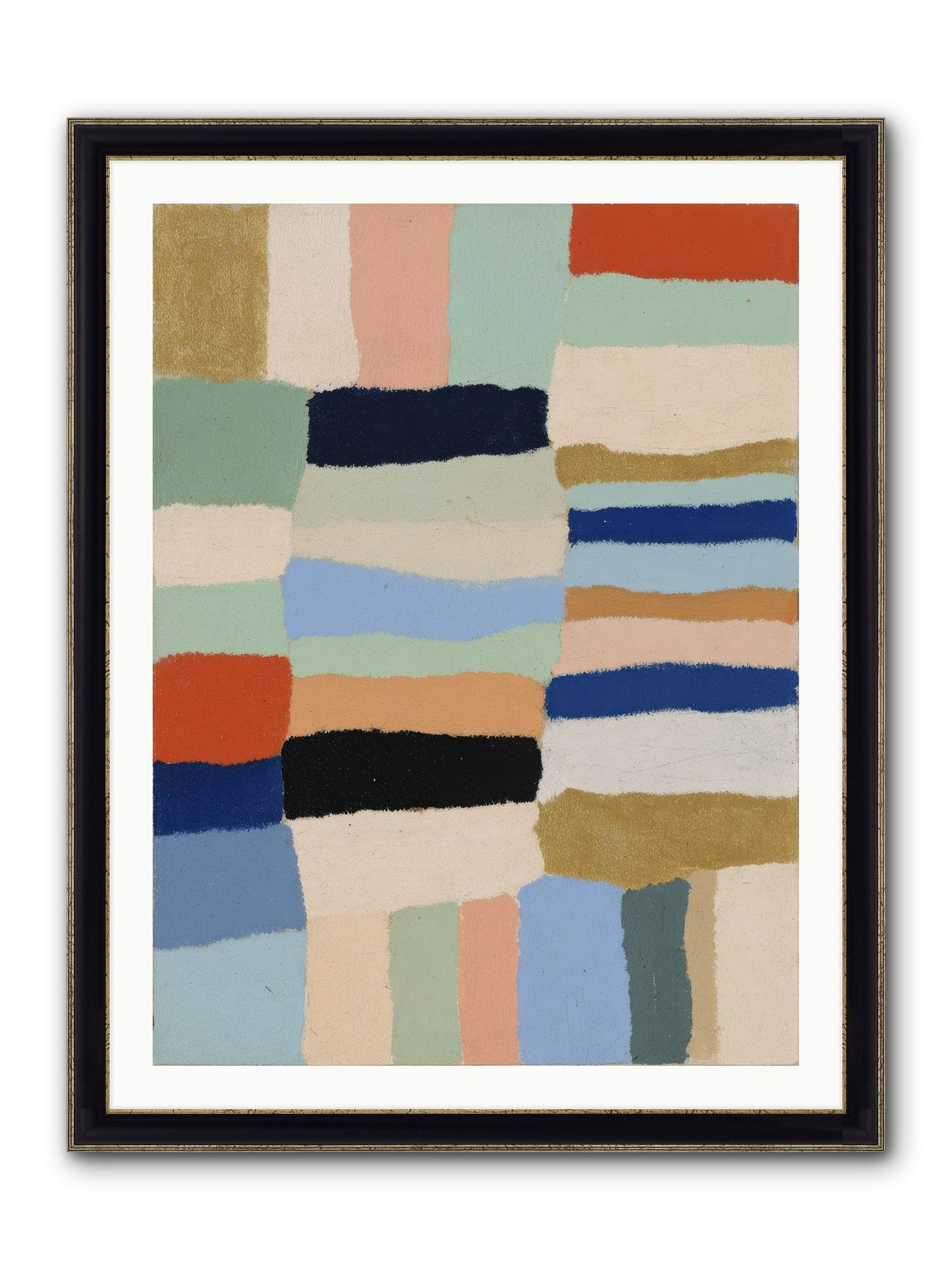 Loom No.2 Framed Print - Black & Gold 30x40
