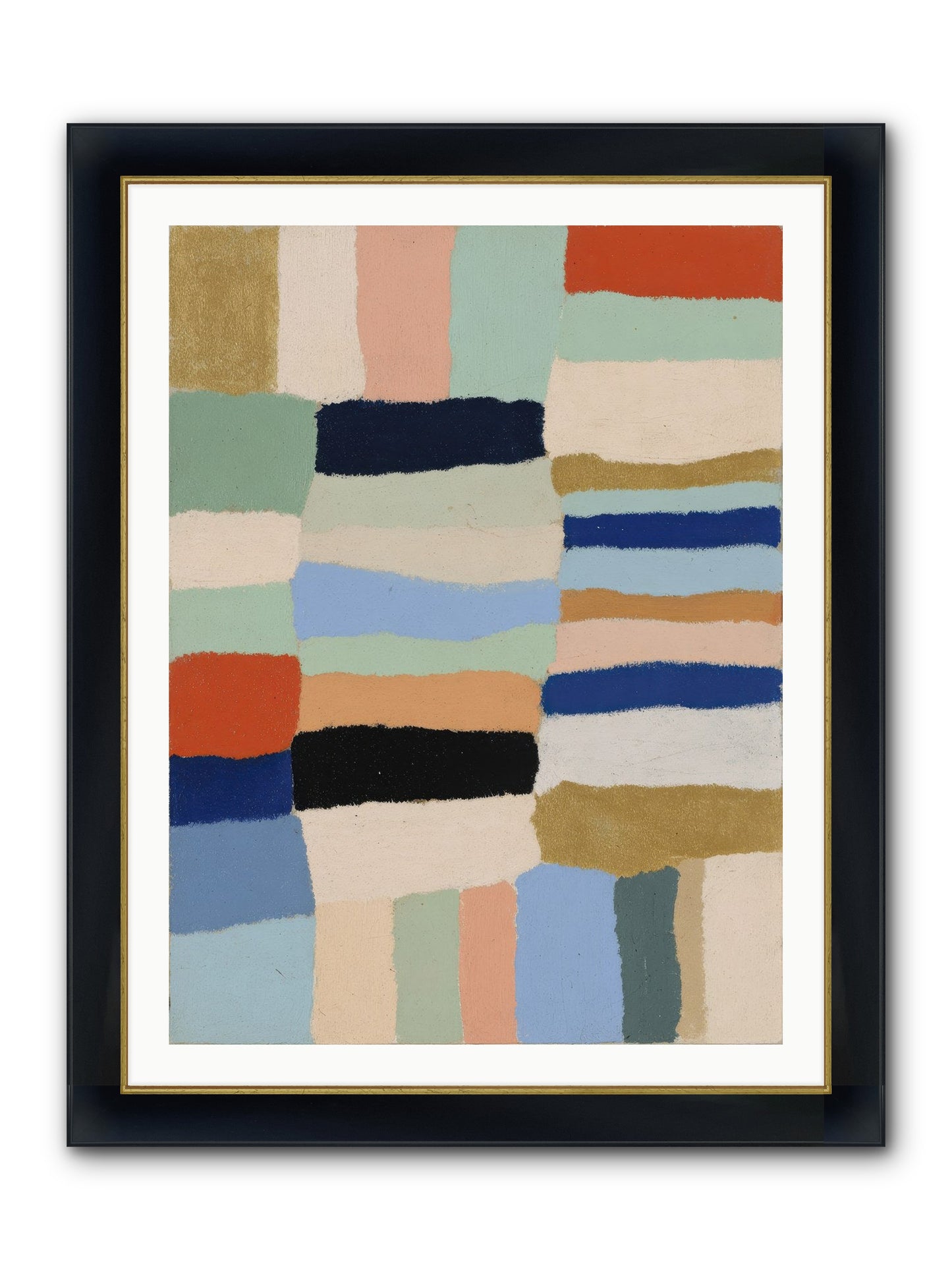 Loom No.2 Framed Print - Wide Black w/Gold 30x40