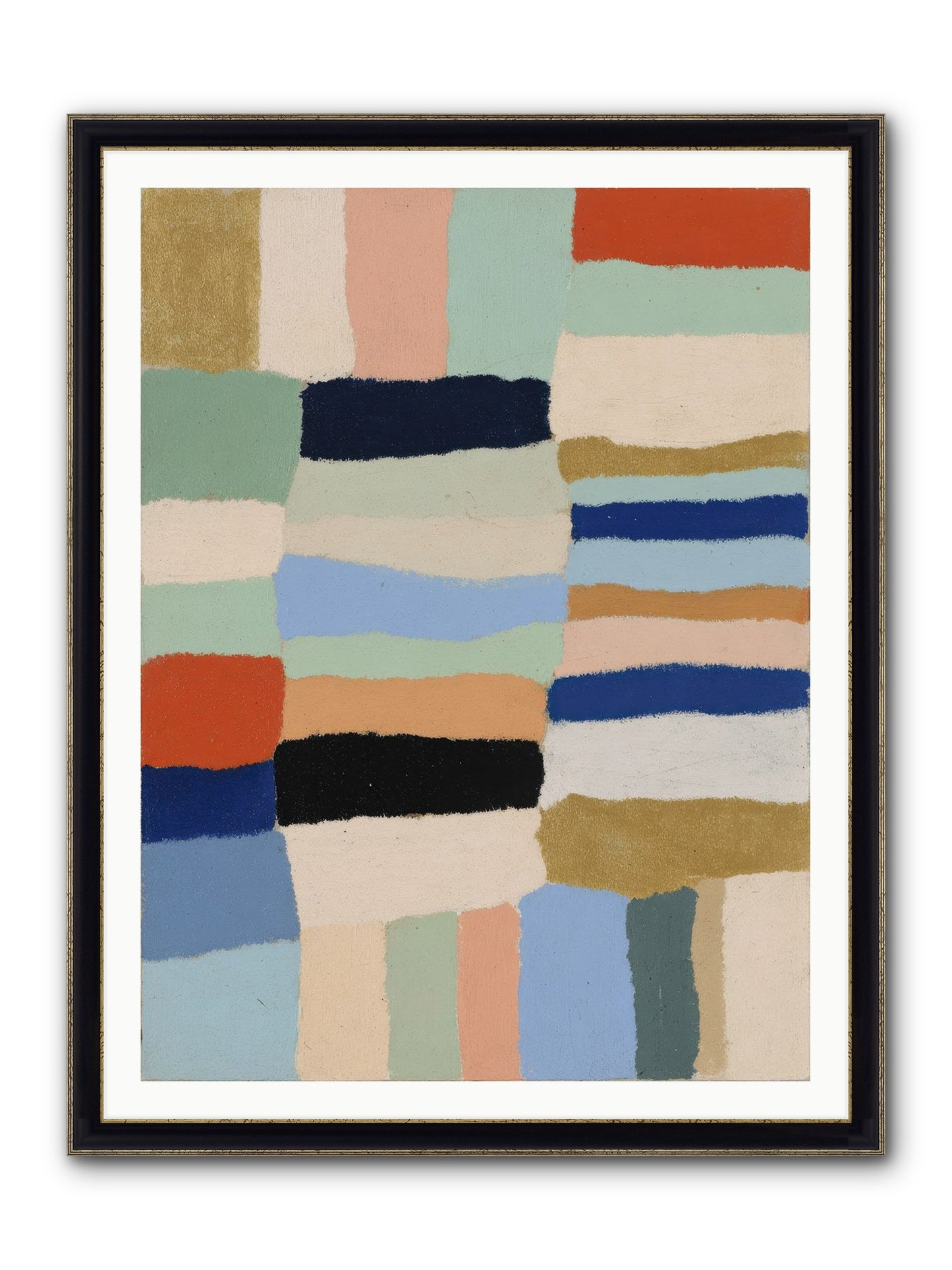 Loom No.2 Framed Print - Black & Gold 36x48