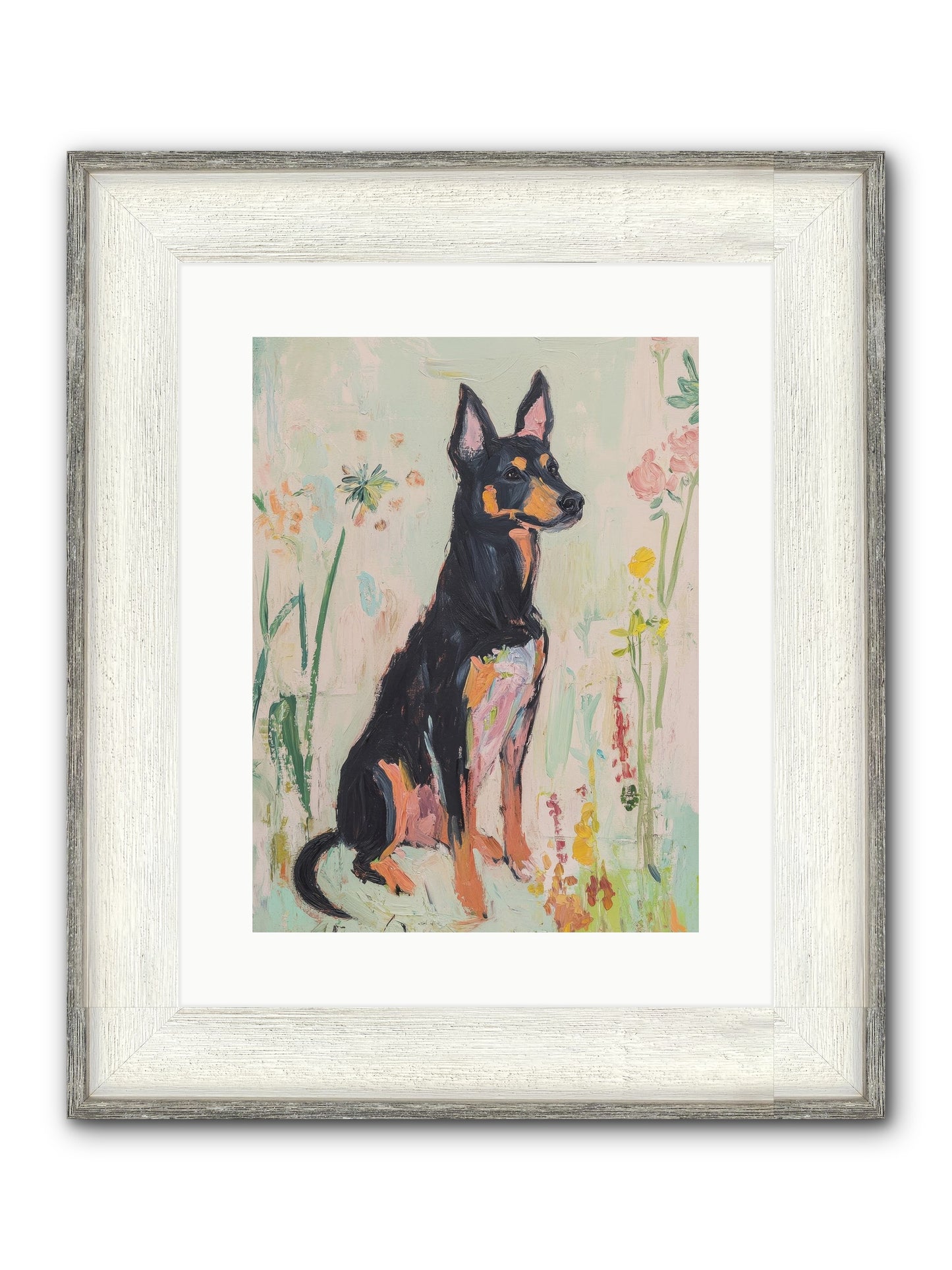 Lord Biscuit Crumpington Framed Print - Driftwood White 12x16