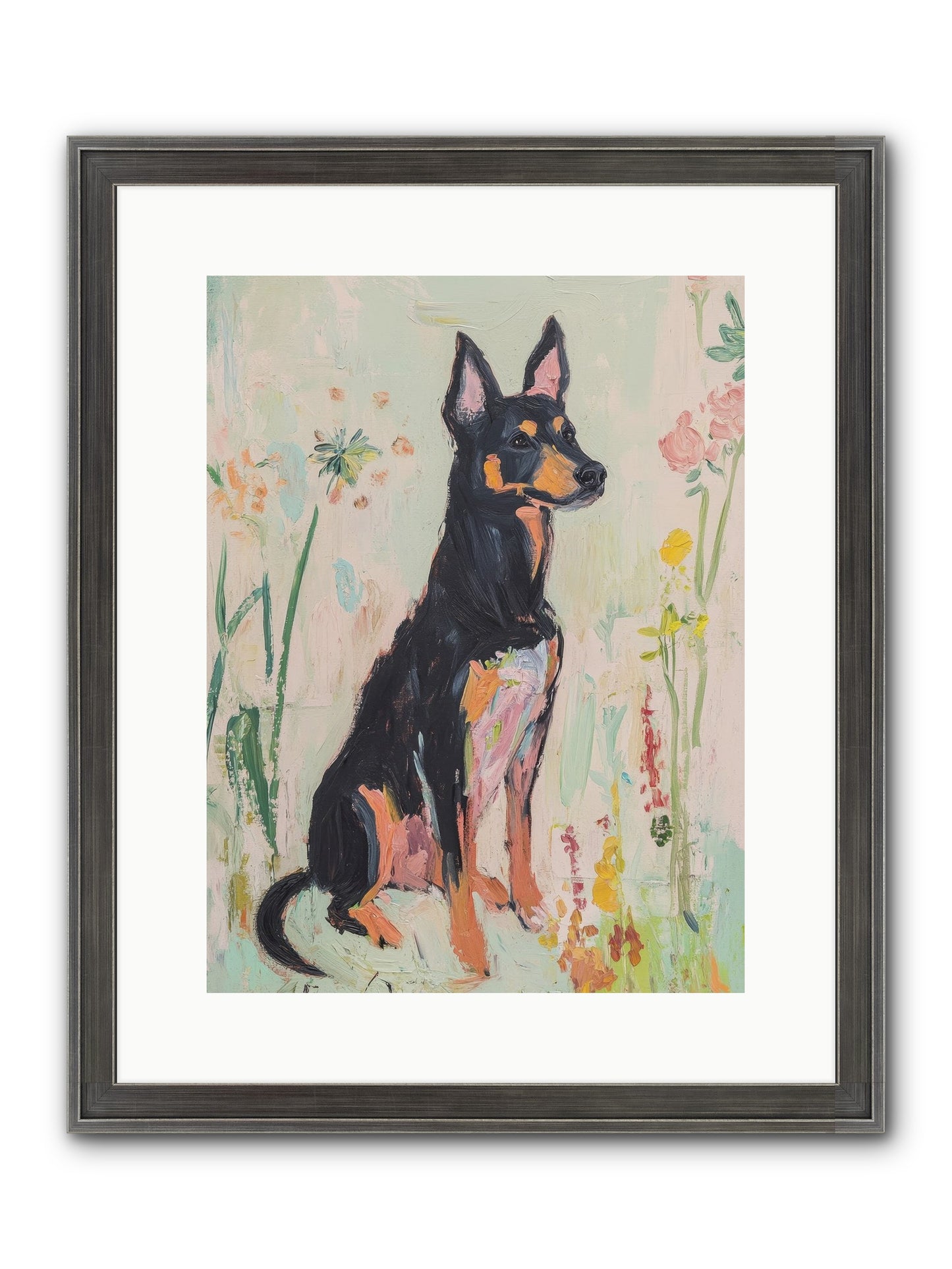 Lord Biscuit Crumpington Framed Print - Slimwoods Black/Silver 12x16