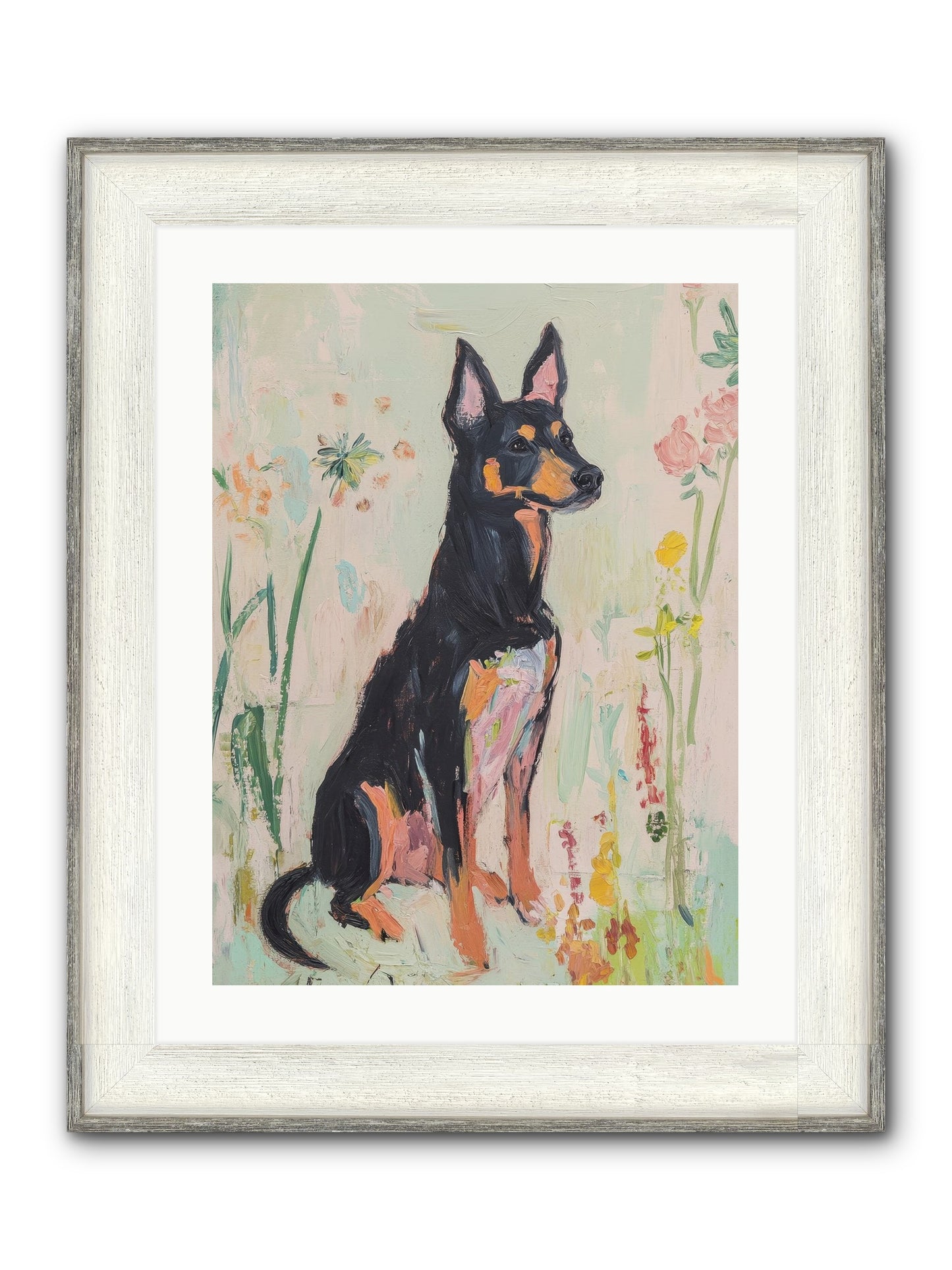 Lord Biscuit Crumpington Framed Print - Driftwood White 18x24