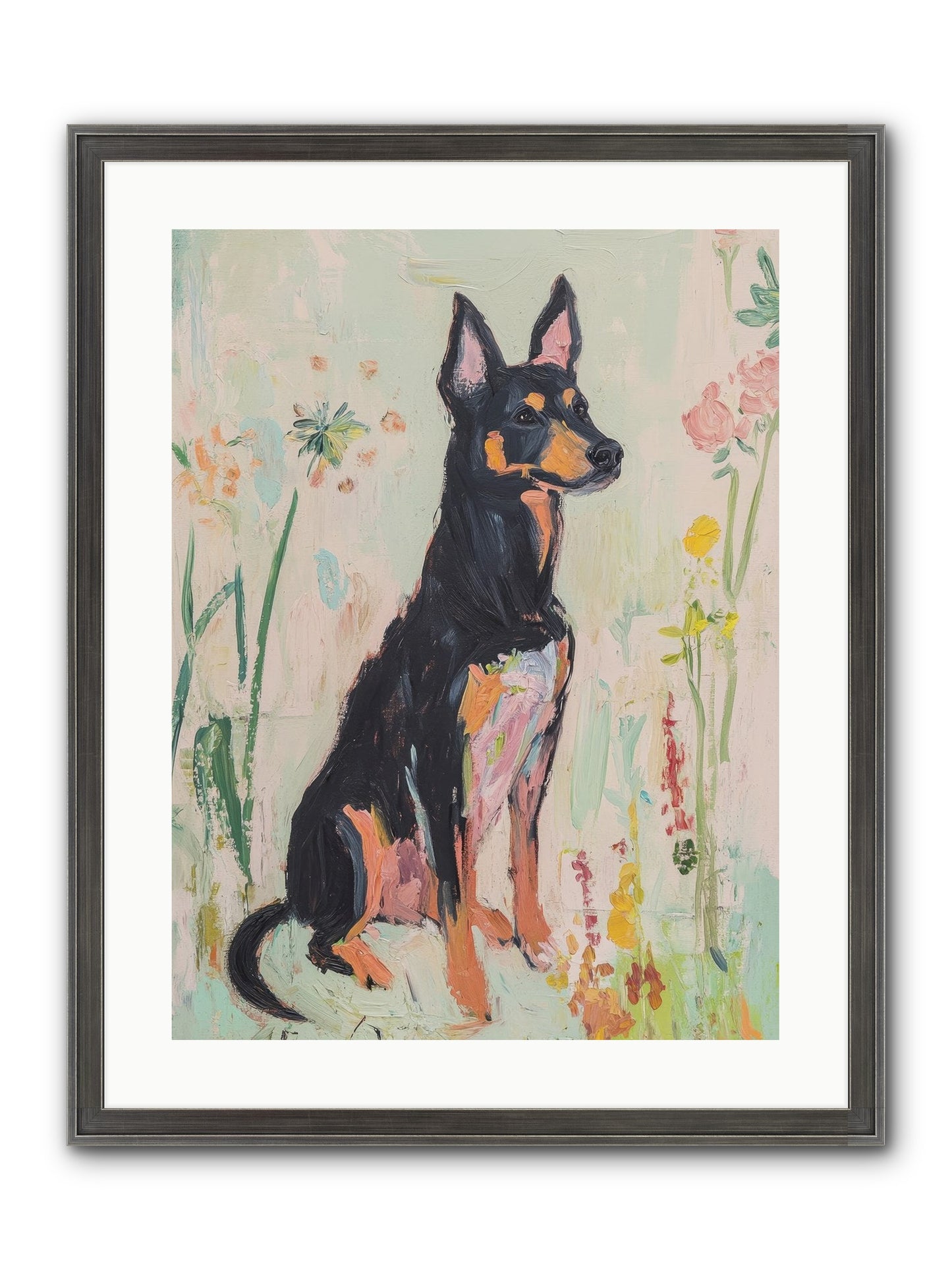 Lord Biscuit Crumpington Framed Print - Slimwoods Black/Silver 18x24
