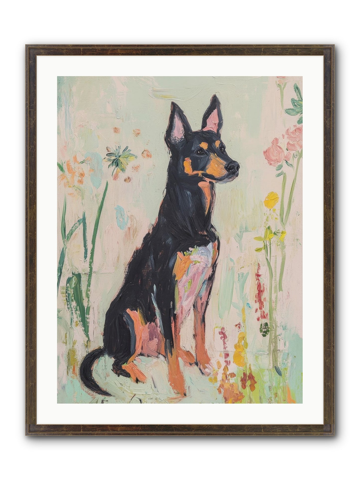 Lord Biscuit Crumpington Framed Print - Slimwoods Black/Gold 24x32