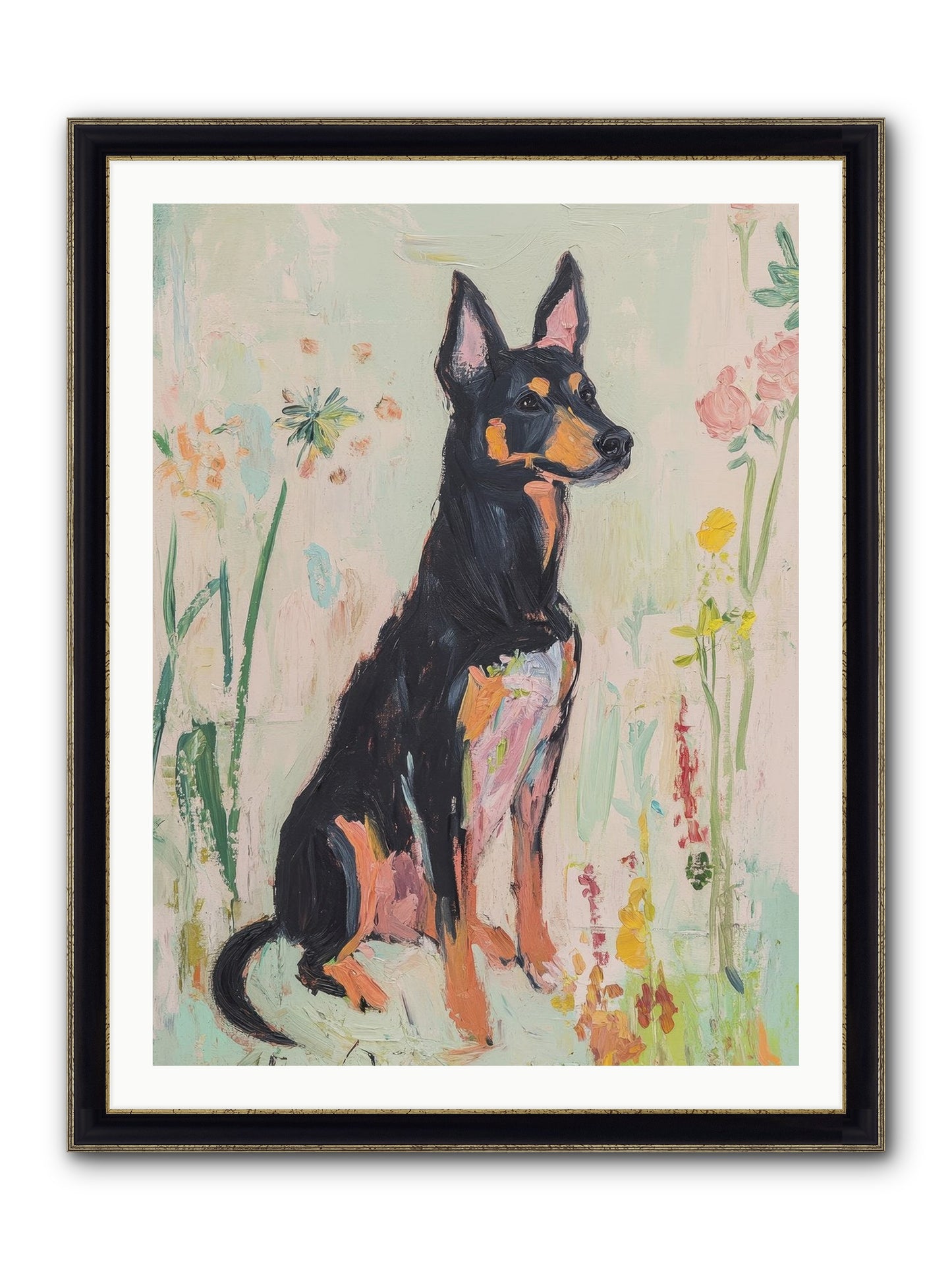 Lord Biscuit Crumpington Framed Print - Black & Gold 30x40