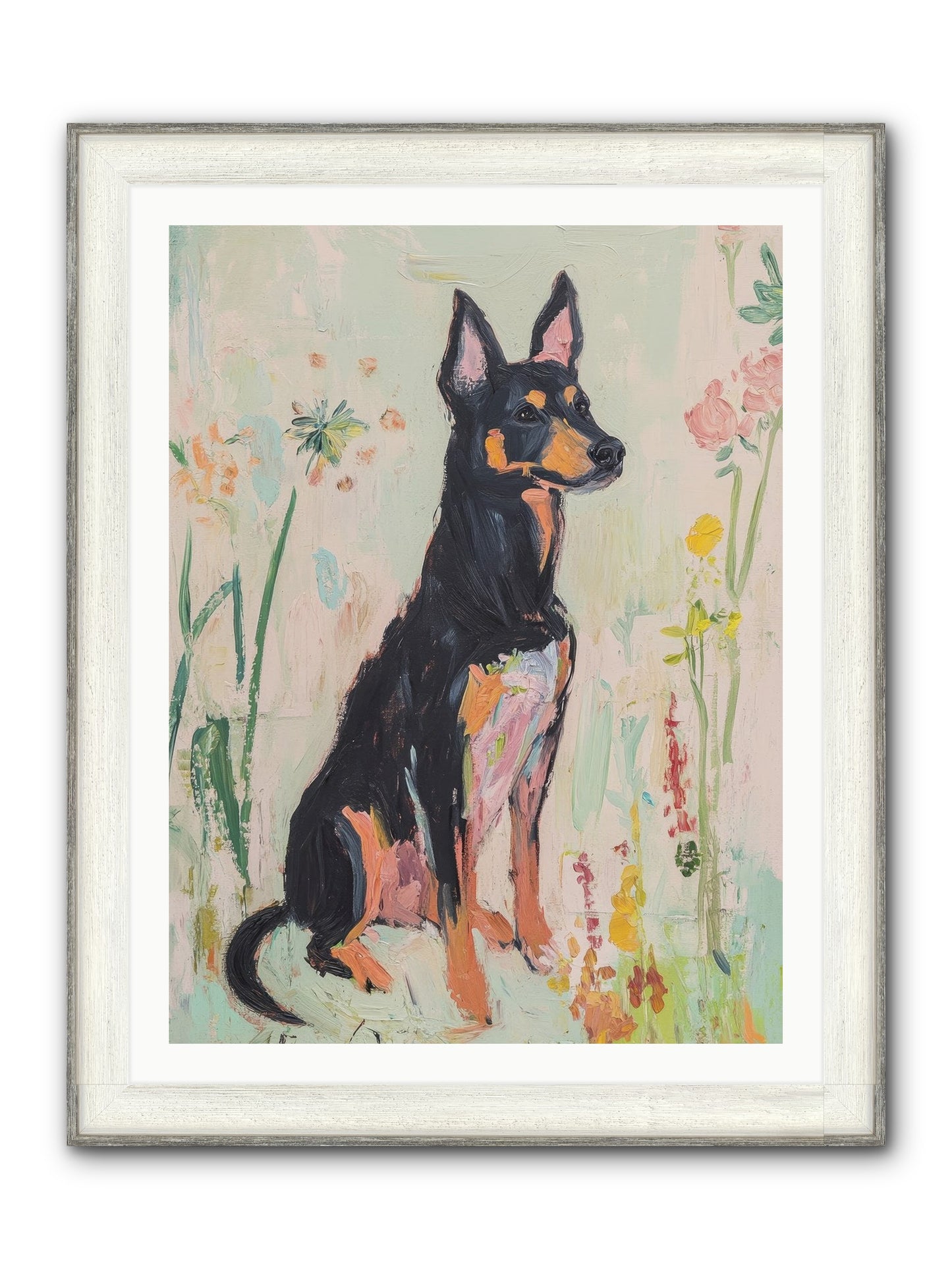 Lord Biscuit Crumpington Framed Print - Driftwood White 30x40