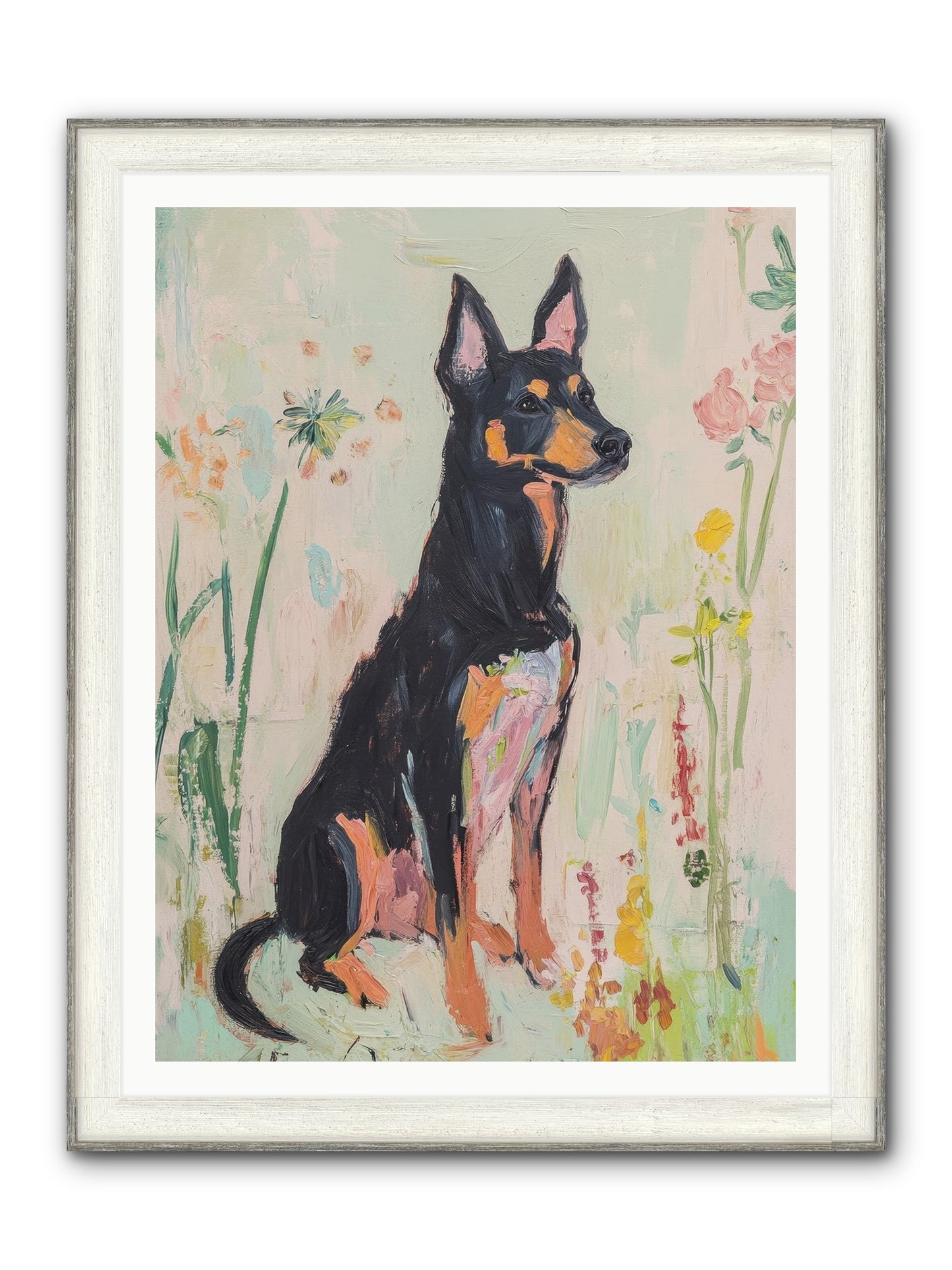 Lord Biscuit Crumpington Framed Print - Driftwood White 36x48