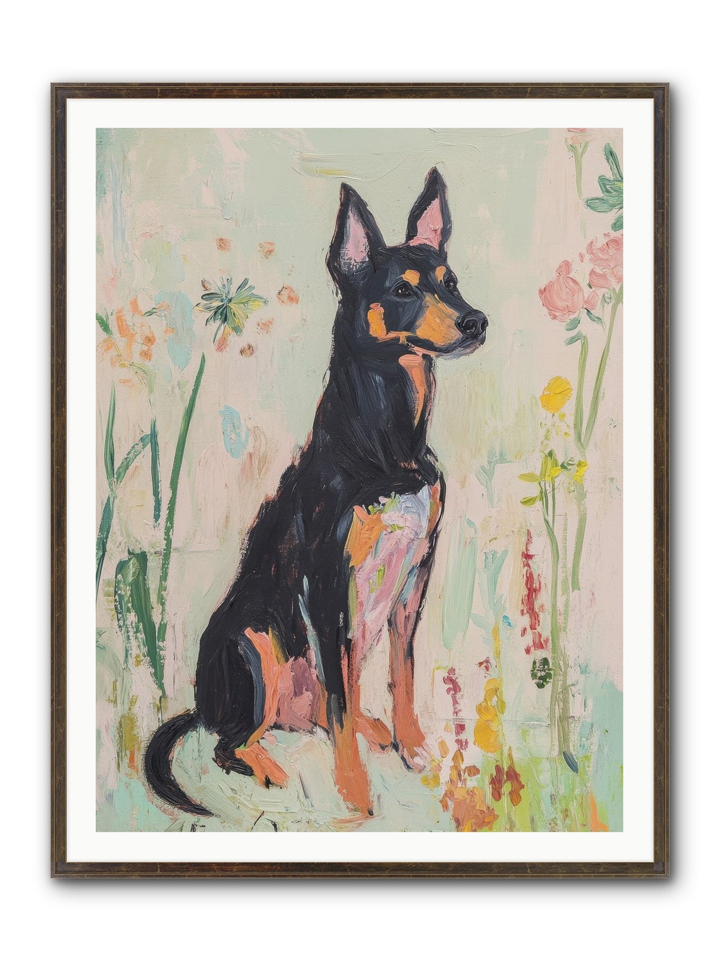 Lord Biscuit Crumpington Framed Print - Slimwoods Black/Gold 36x48