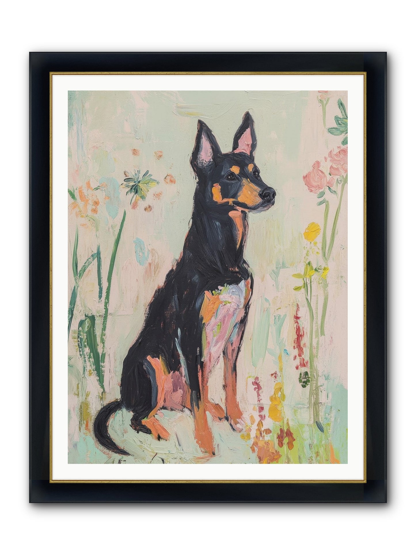 Lord Biscuit Crumpington Framed Print - Wide Black w/Gold 36x48