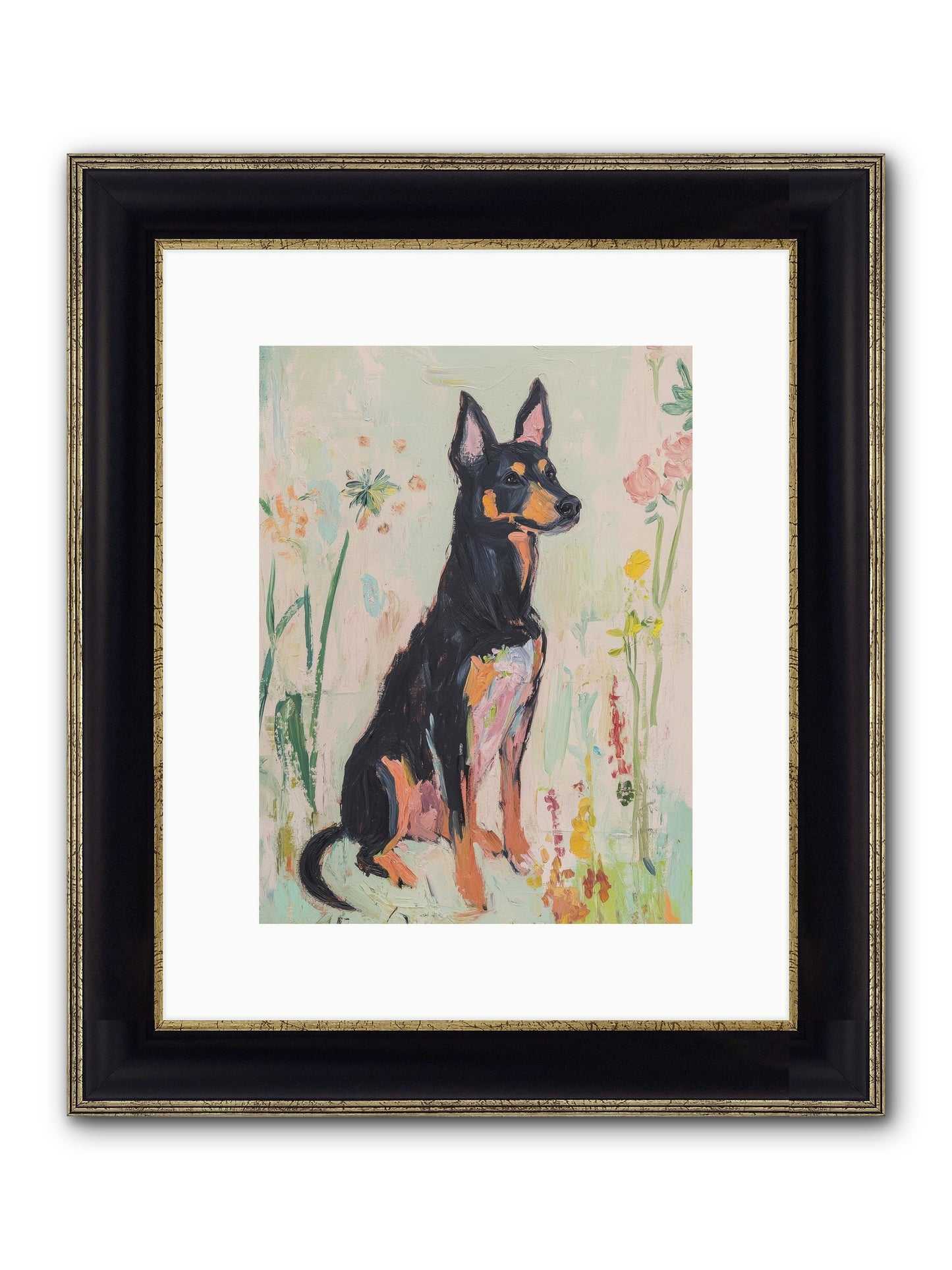 Lord Biscuit Crumpington Framed Print - Black & Gold 9x12