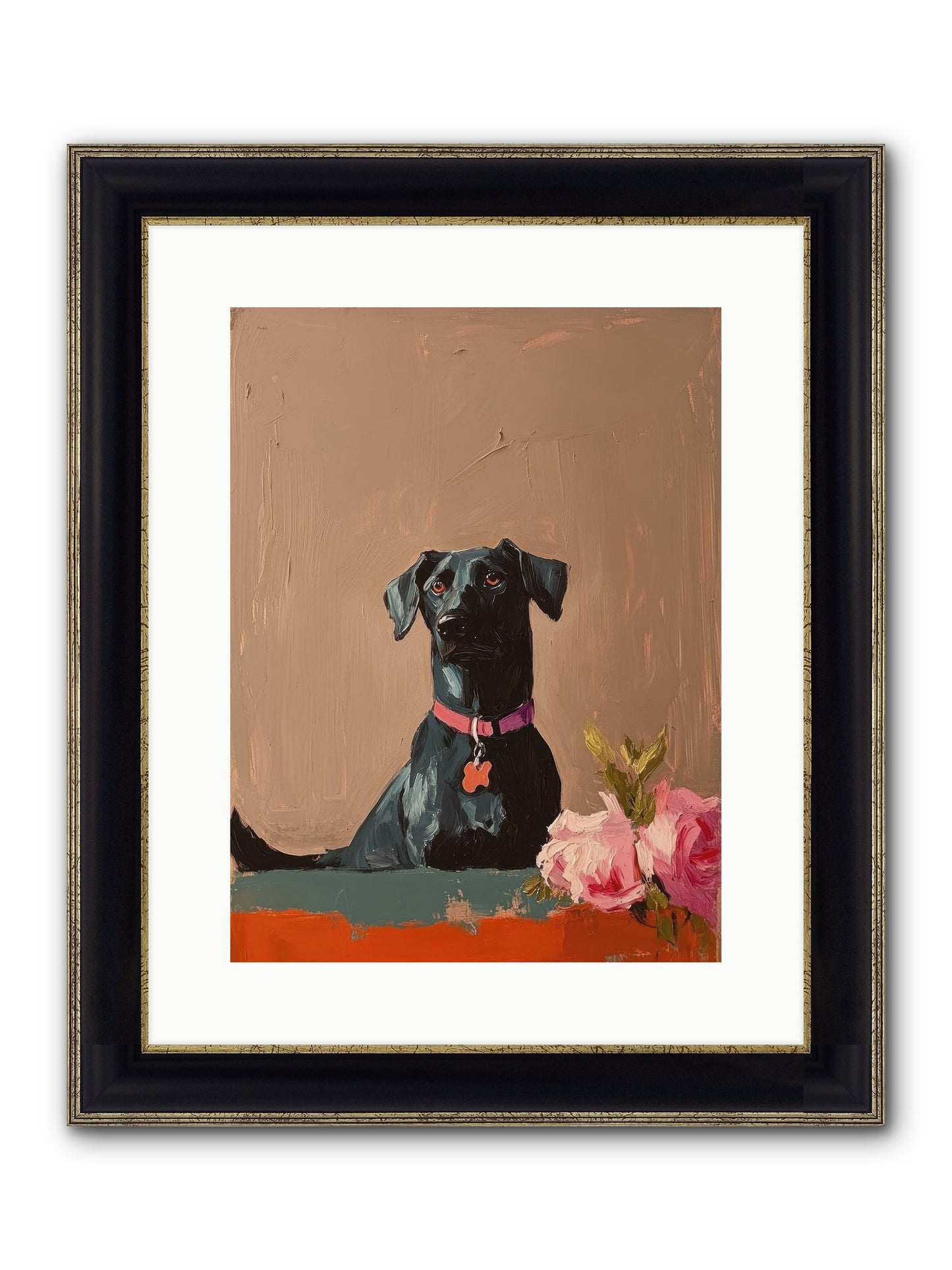 Lord Blackwood Framed Print - Black & Gold 12x16