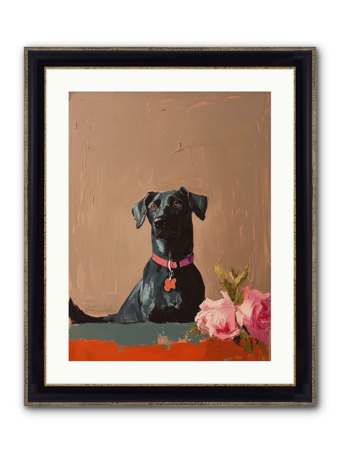 Lord Blackwood Framed Print - Black & Gold 18x24