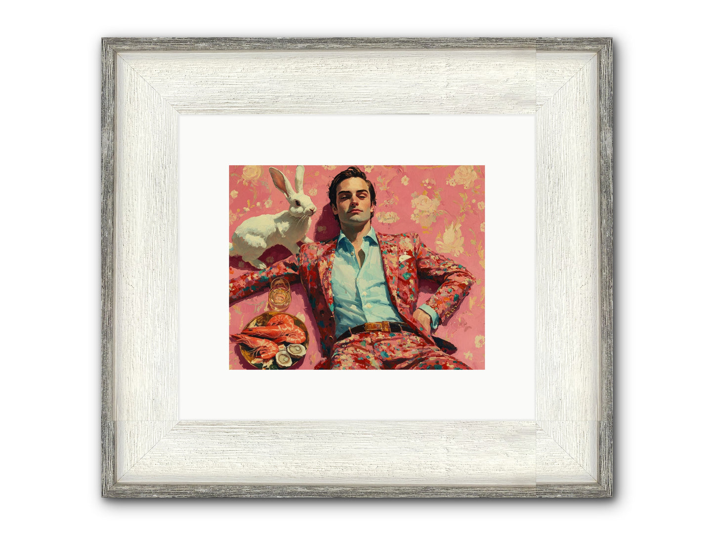 Lord Of Lazy Pleasures Framed Print - Driftwood White 10x8