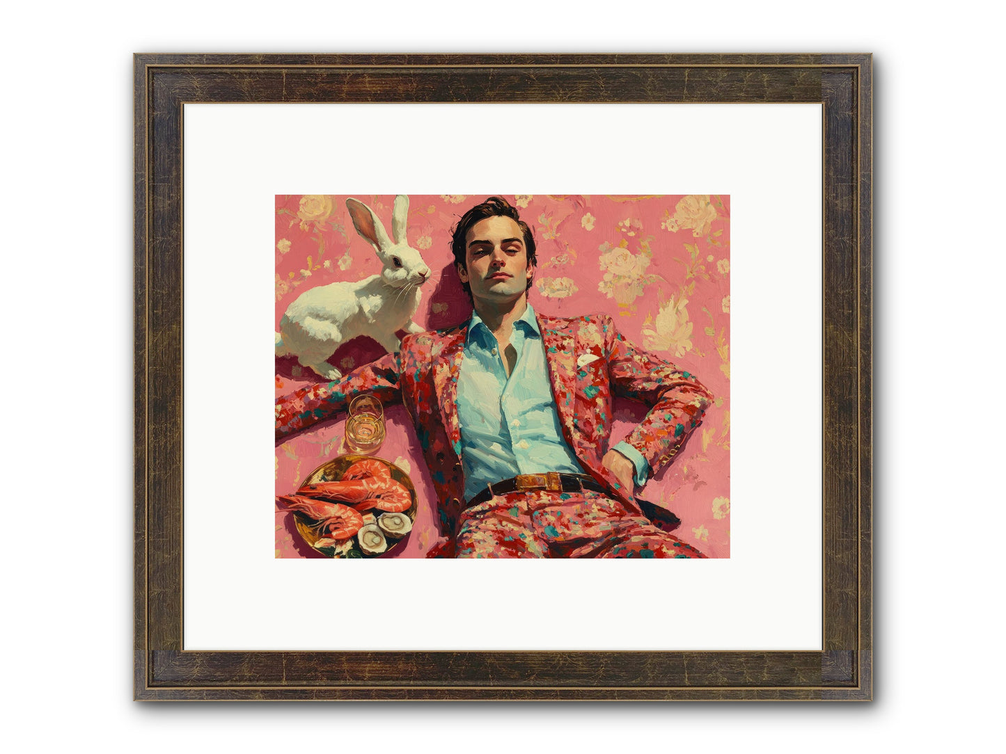 Lord Of Lazy Pleasures Framed Print - Slimwoods Black/Gold 10x8
