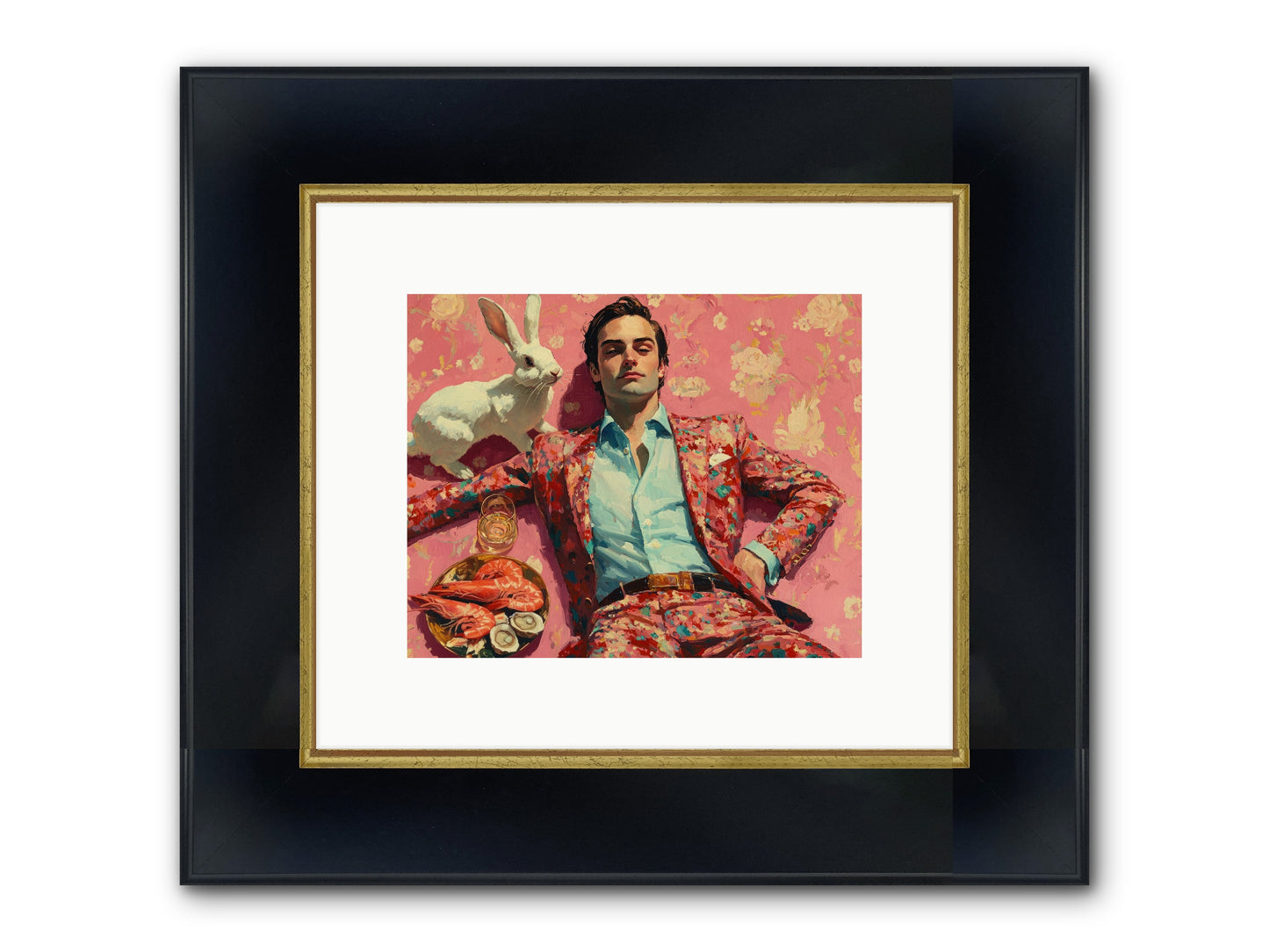 Lord Of Lazy Pleasures Framed Print - Wide Black w/Gold 10x8
