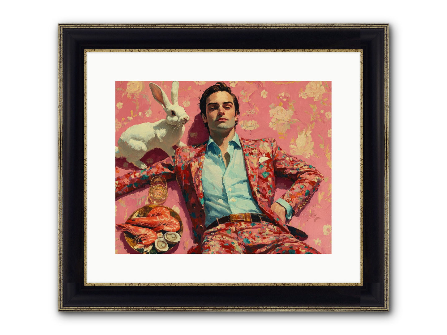 Lord Of Lazy Pleasures Framed Print - Black & Gold 15x12
