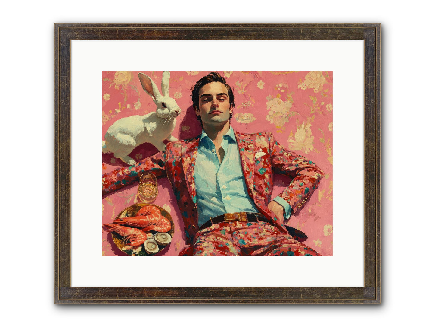 Lord Of Lazy Pleasures Framed Print - Slimwoods Black/Gold 15x12