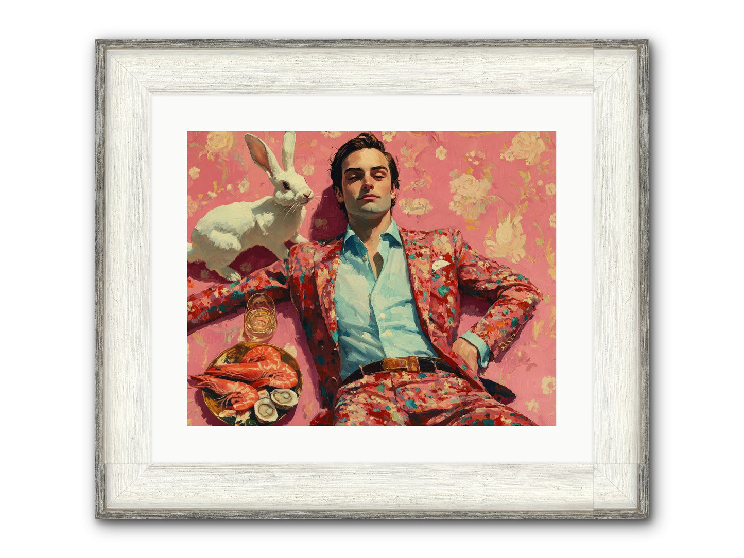 Lord Of Lazy Pleasures Framed Print - Driftwood White 20x16