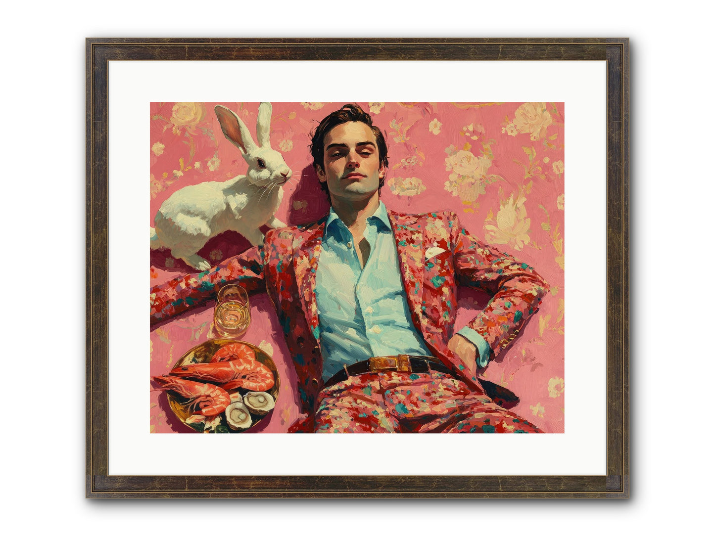 Lord Of Lazy Pleasures Framed Print - Slimwoods Black/Gold 20x16