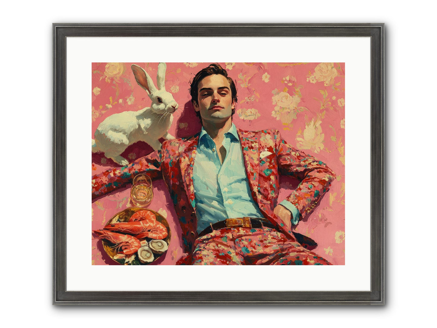 Lord Of Lazy Pleasures Framed Print - Slimwoods Black/Silver 20x16
