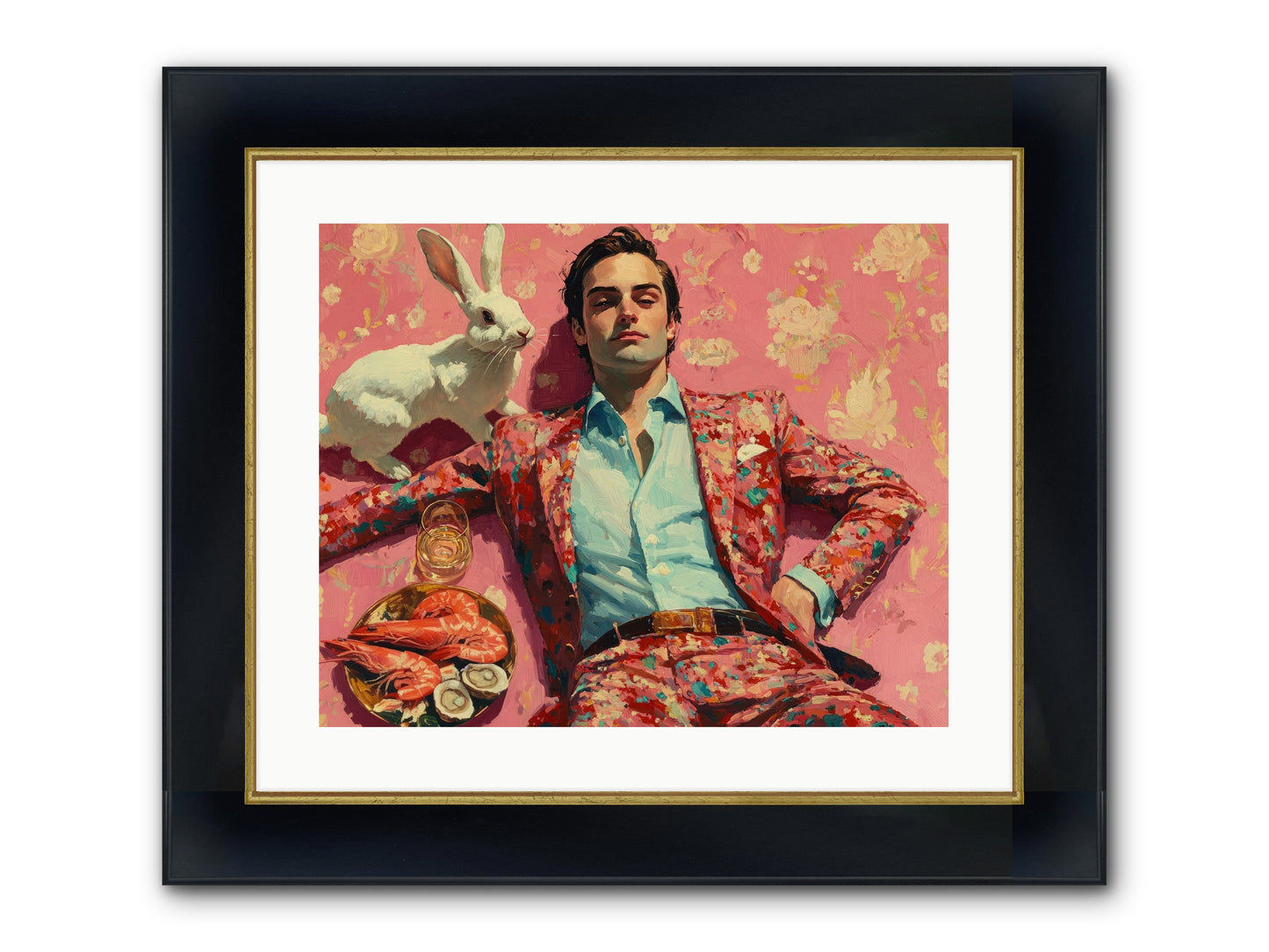 Lord Of Lazy Pleasures Framed Print - Wide Black w/Gold 20x16