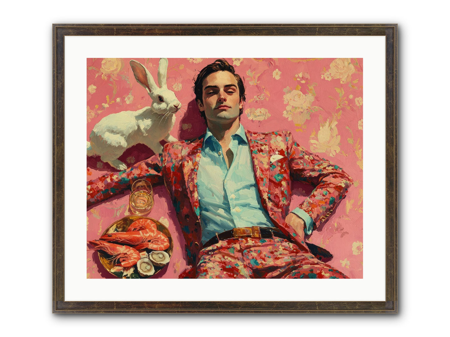 Lord Of Lazy Pleasures Framed Print - Slimwoods Black/Gold 25x20