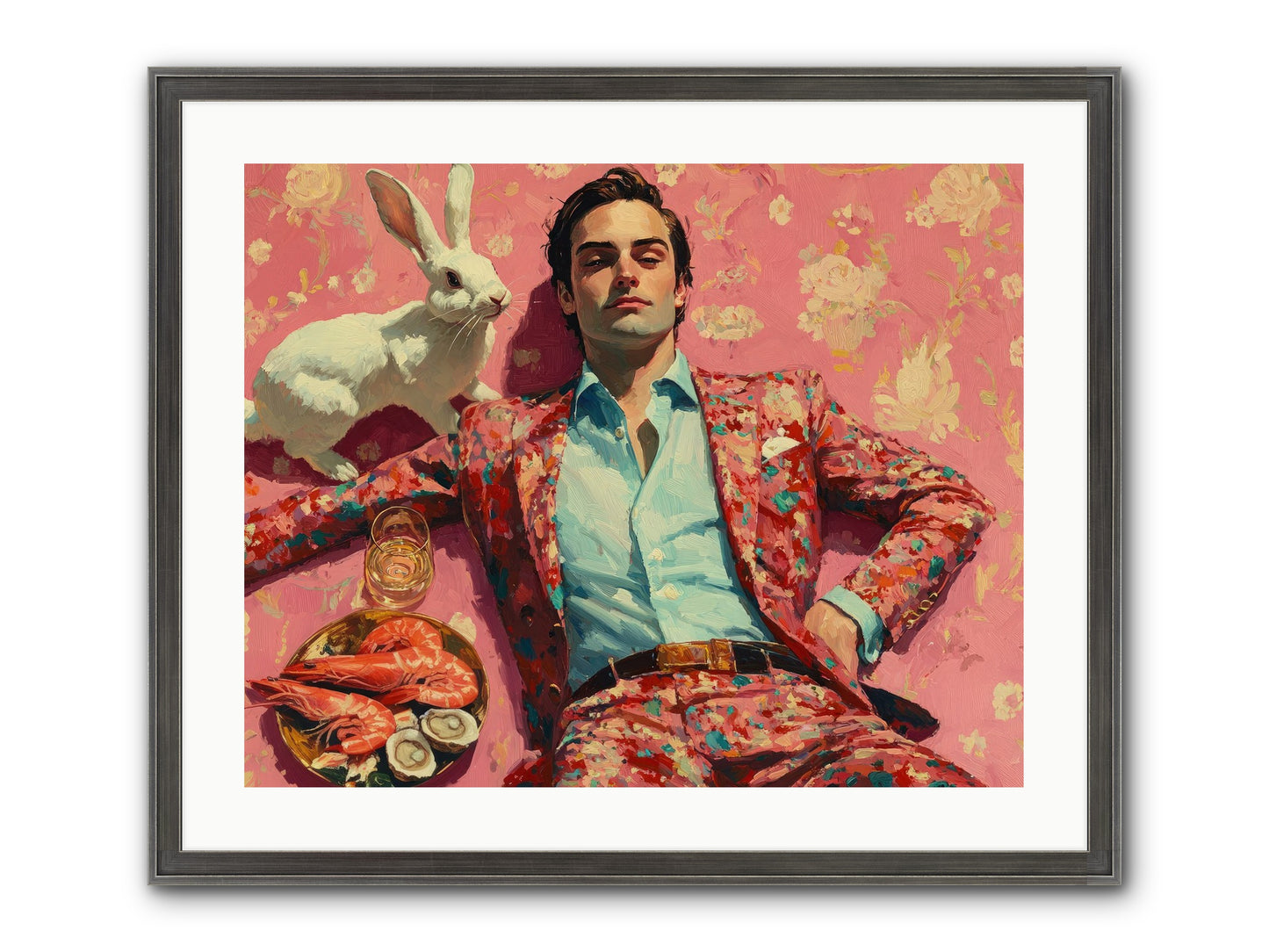Lord Of Lazy Pleasures Framed Print - Slimwoods Black/Silver 25x20