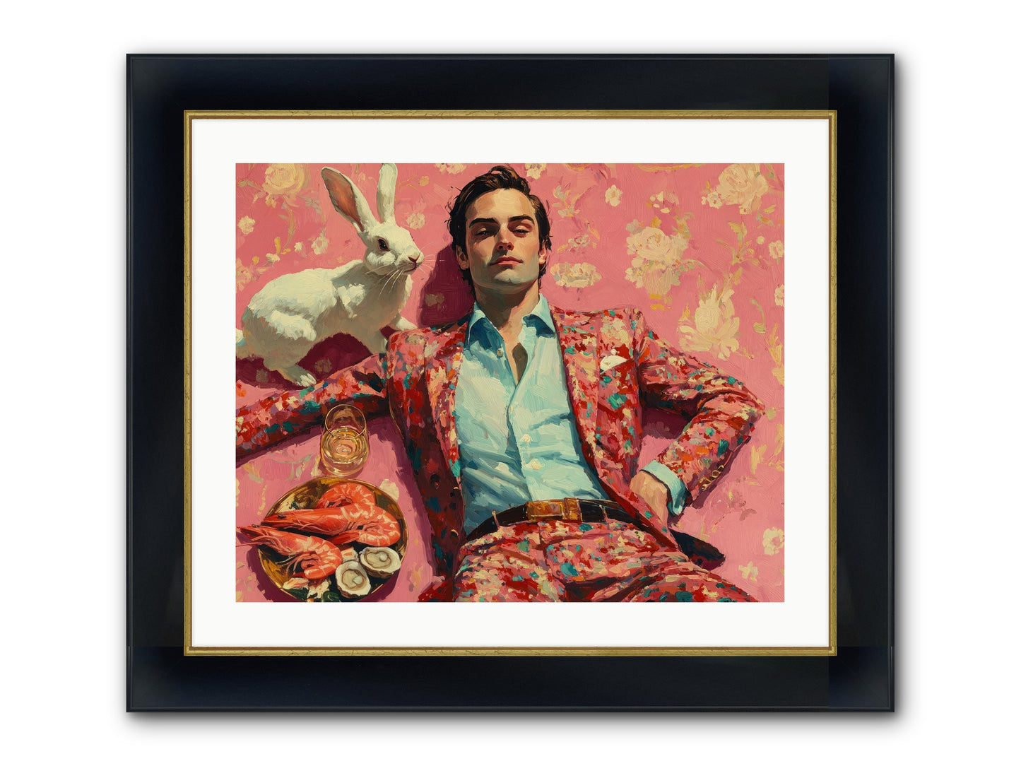 Lord Of Lazy Pleasures Framed Print - Wide Black w/Gold 25x20