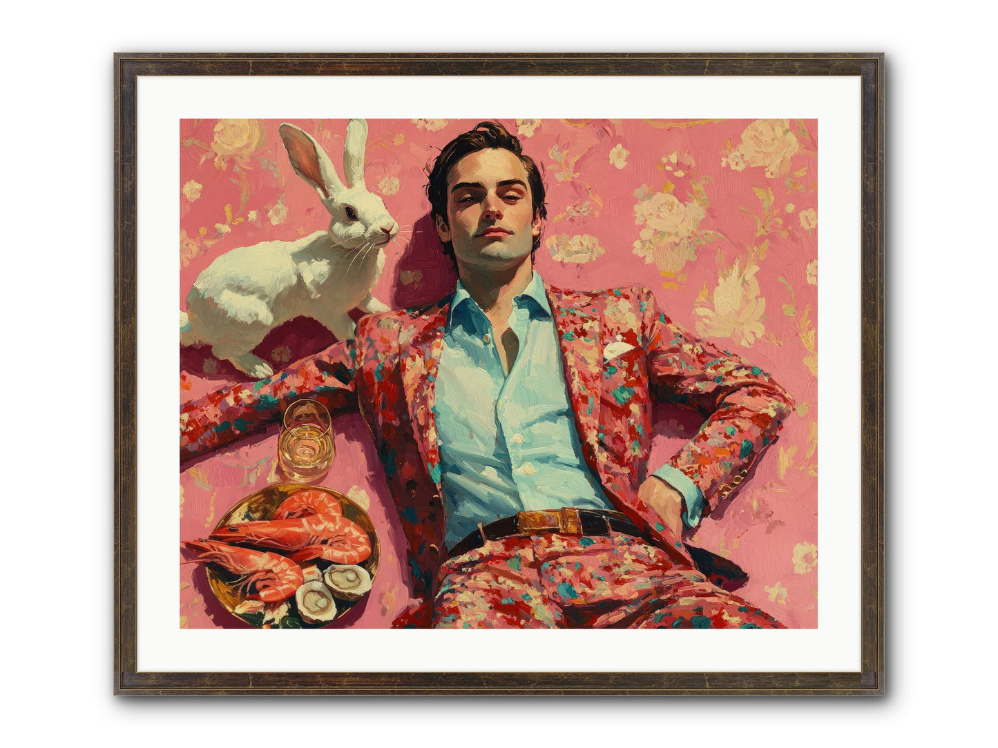Lord Of Lazy Pleasures Framed Print - Slimwoods Black/Gold 30x24