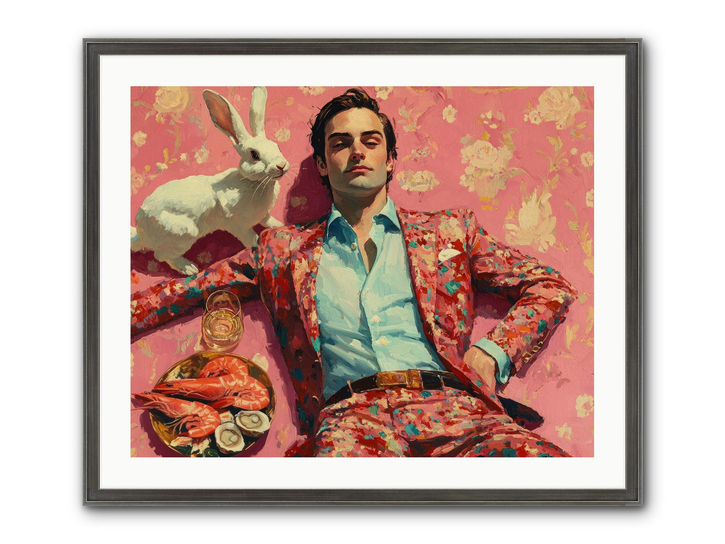 Lord Of Lazy Pleasures Framed Print - Slimwoods Black/Silver 30x24