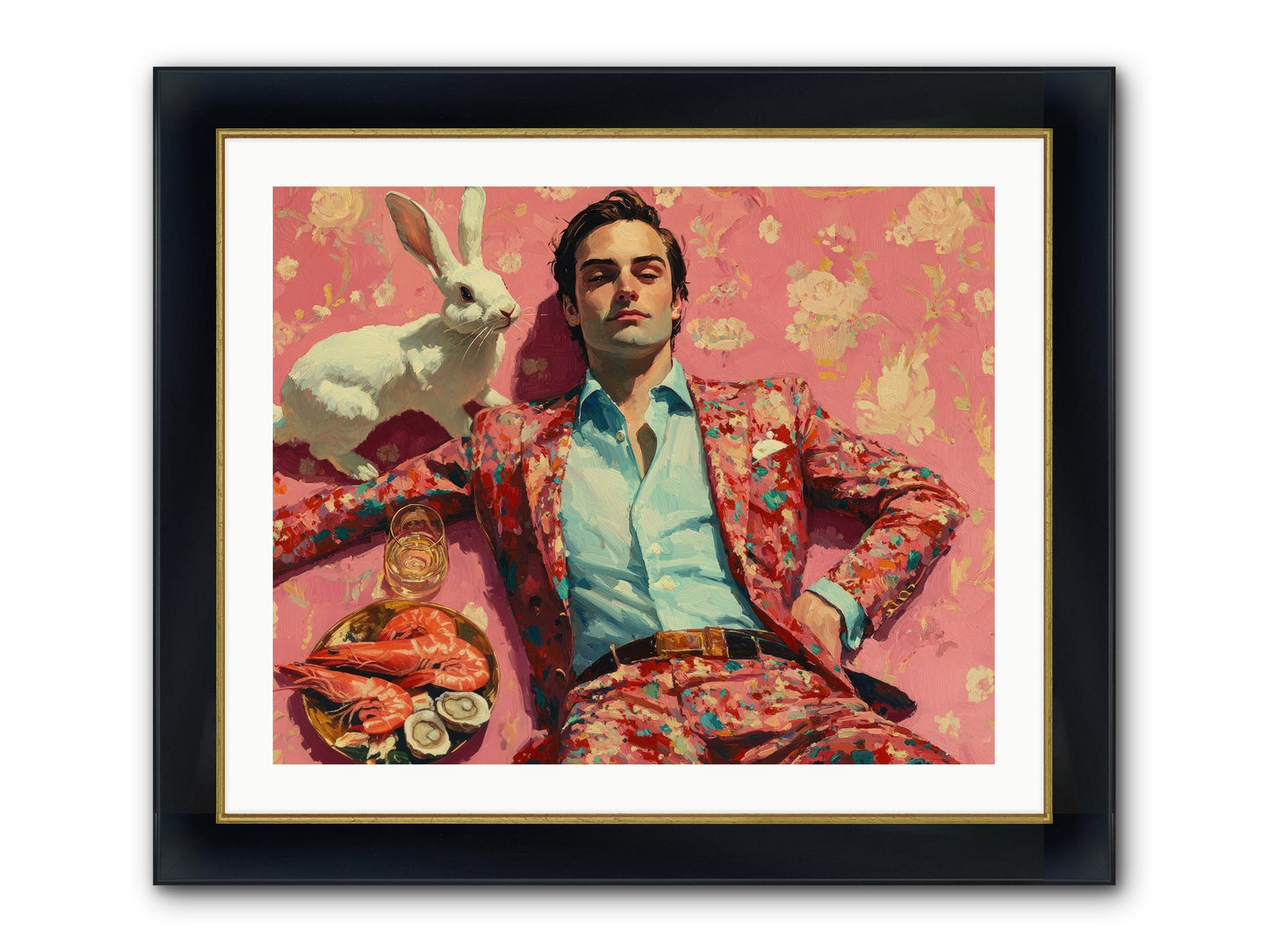 Lord Of Lazy Pleasures Framed Print - Wide Black w/Gold 30x24