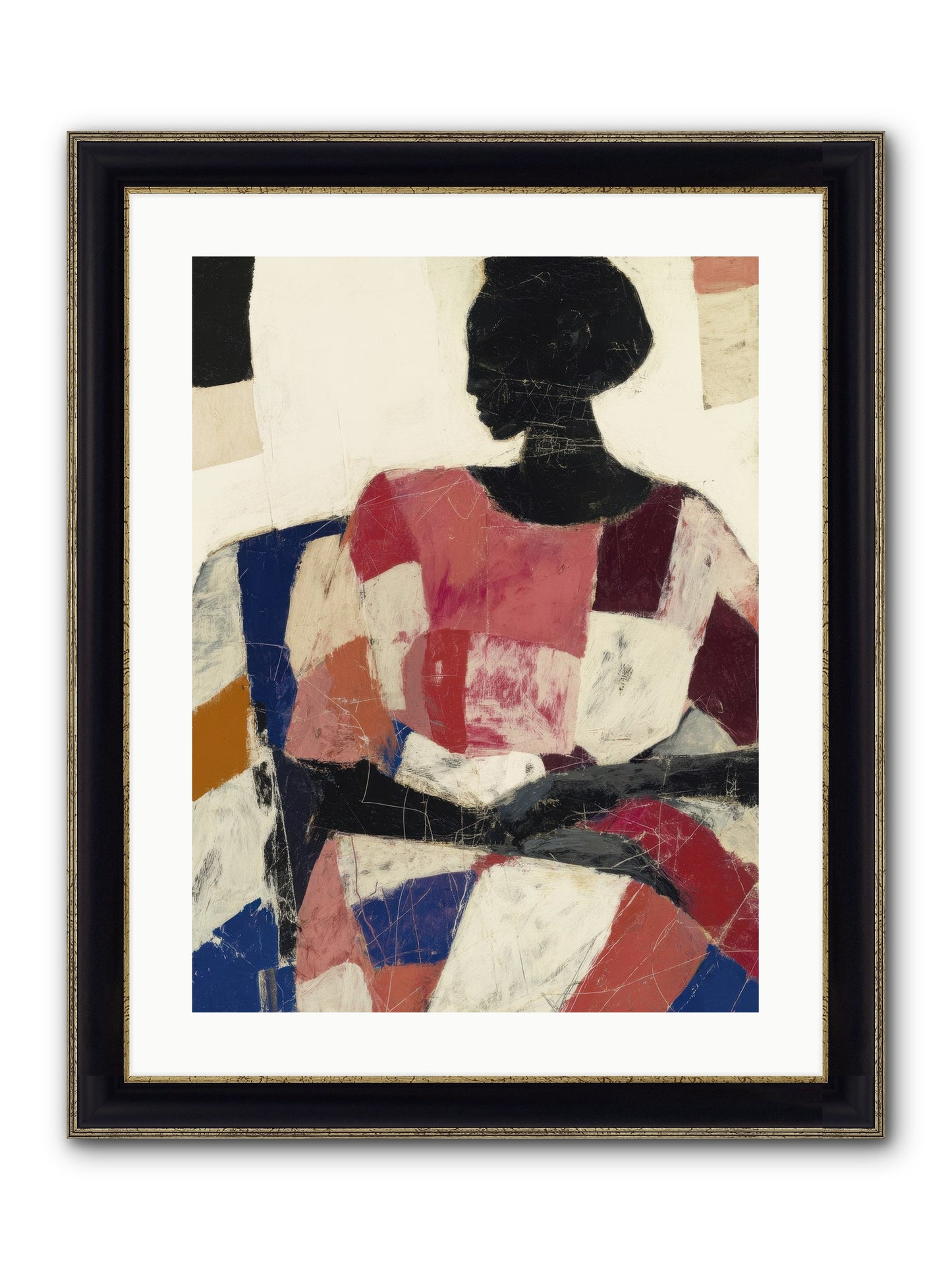 Lost In Love Framed Print - Black & Gold 18x24
