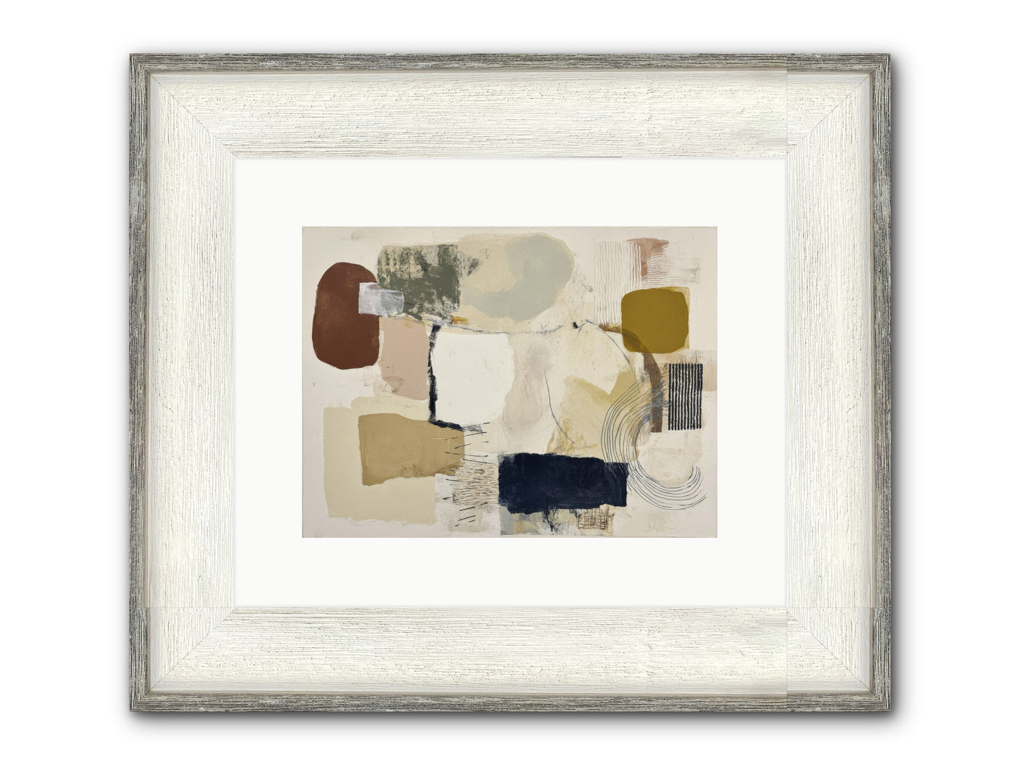 Lost Language Framed Print - Driftwood White 12x9