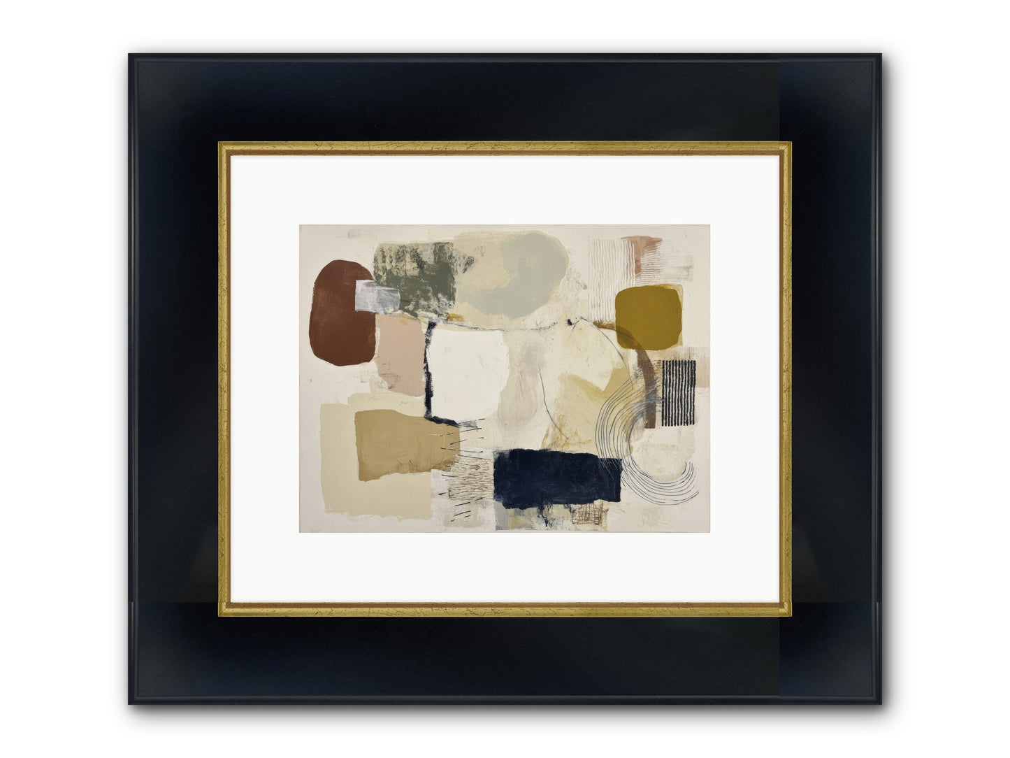 Lost Language Framed Print - Wide Black w/Gold 12x9
