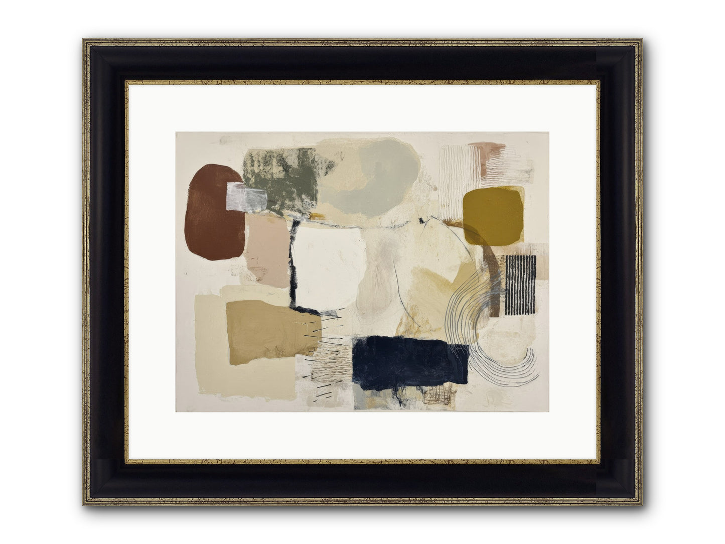 Lost Language Framed Print - Black & Gold 16x12