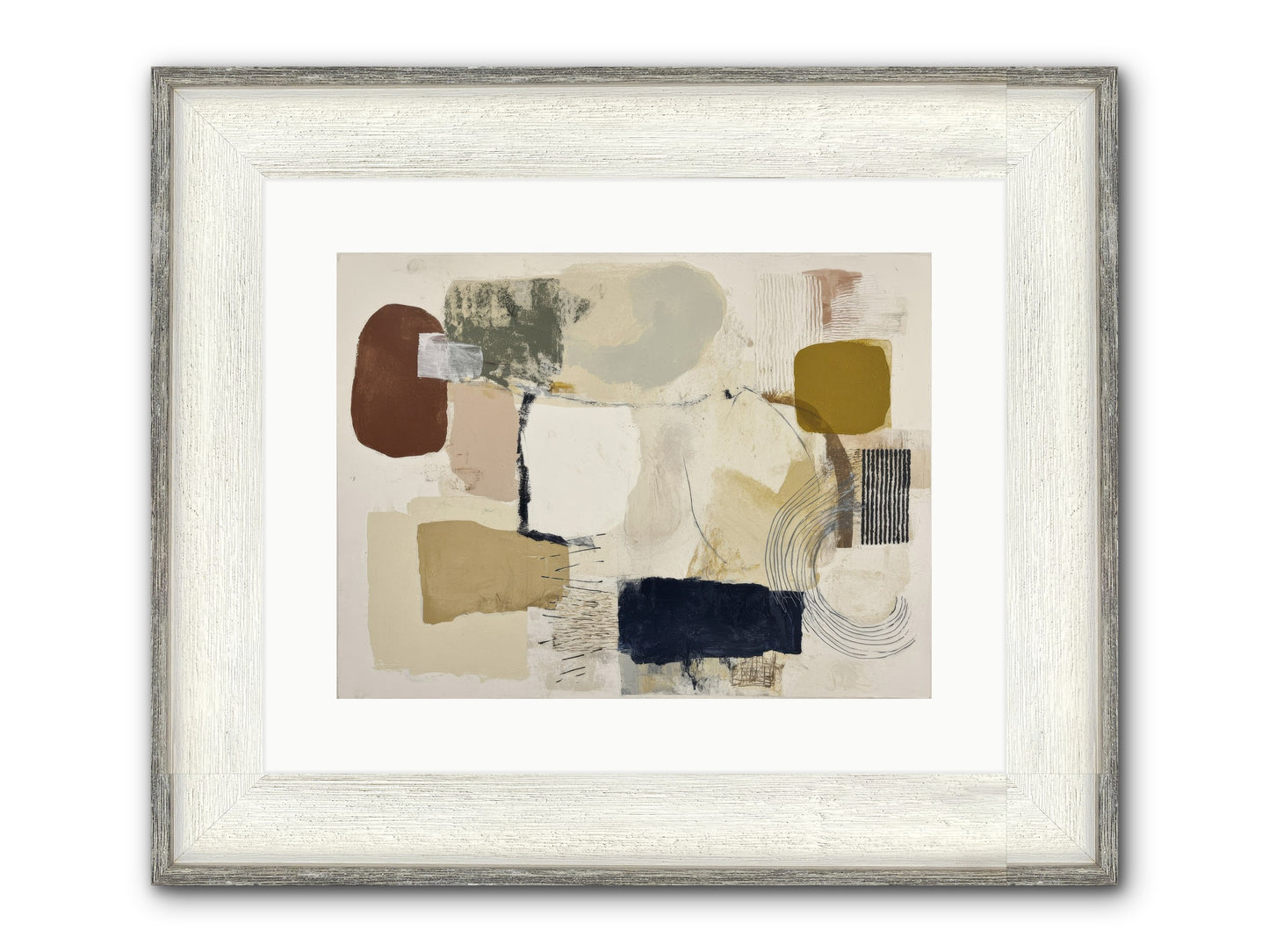 Lost Language Framed Print - Driftwood White 16x12