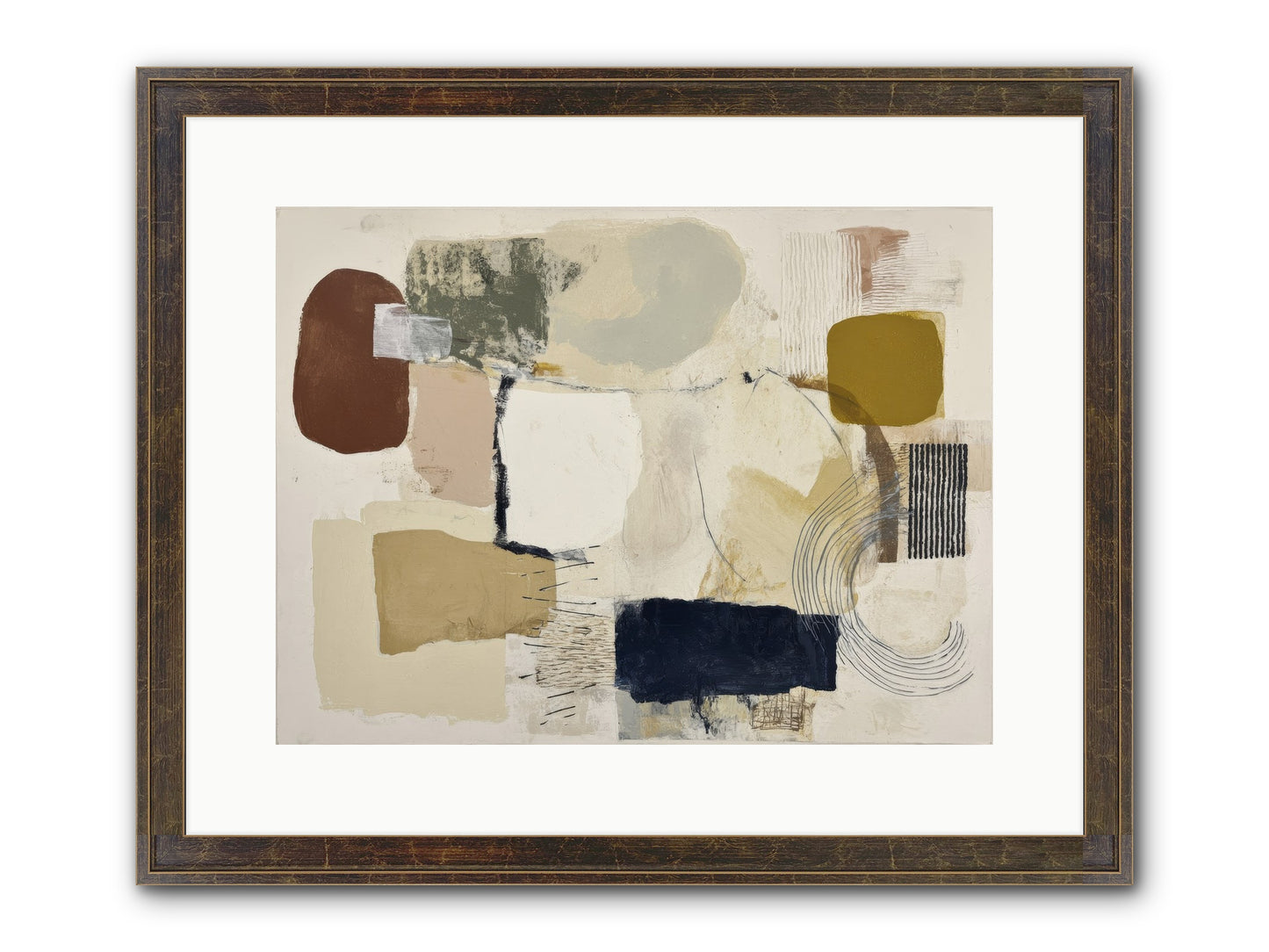 Lost Language Framed Print - Slimwoods Black/Gold 16x12