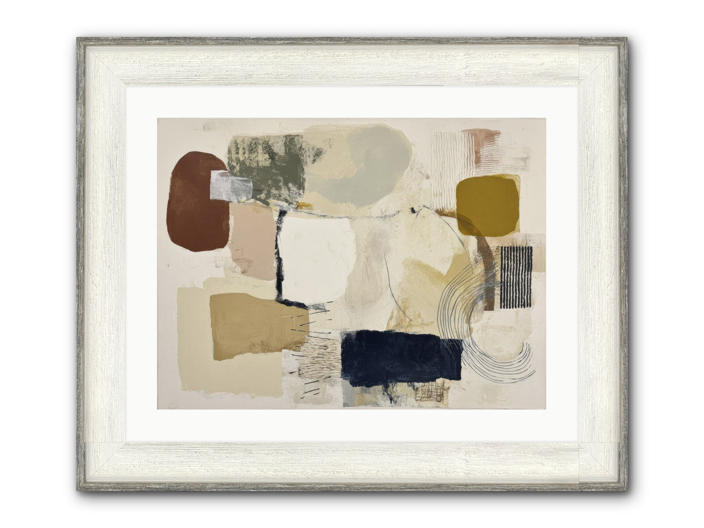 Lost Language Framed Print - Driftwood White 24x18