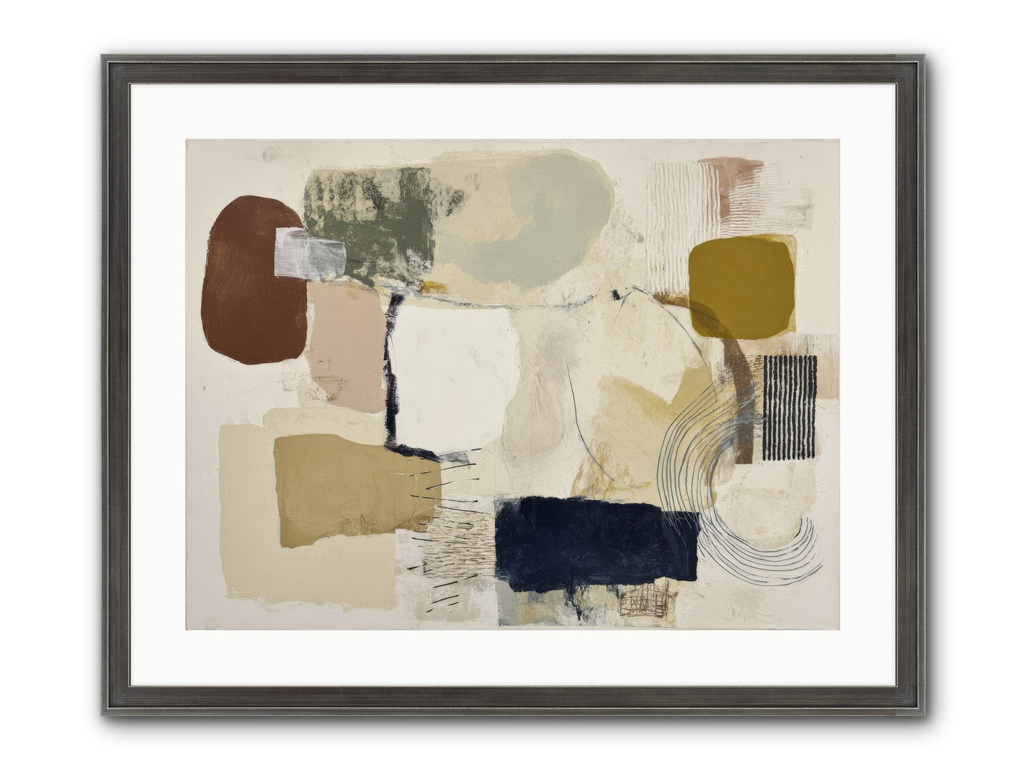 Lost Language Framed Print - Slimwoods Black/Silver 24x18