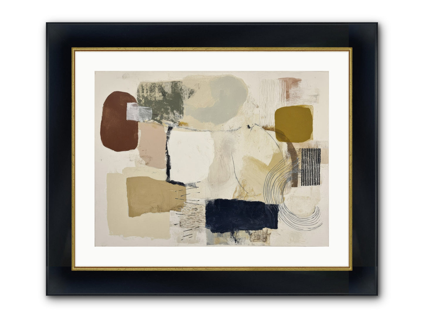 Lost Language Framed Print - Wide Black w/Gold 24x18