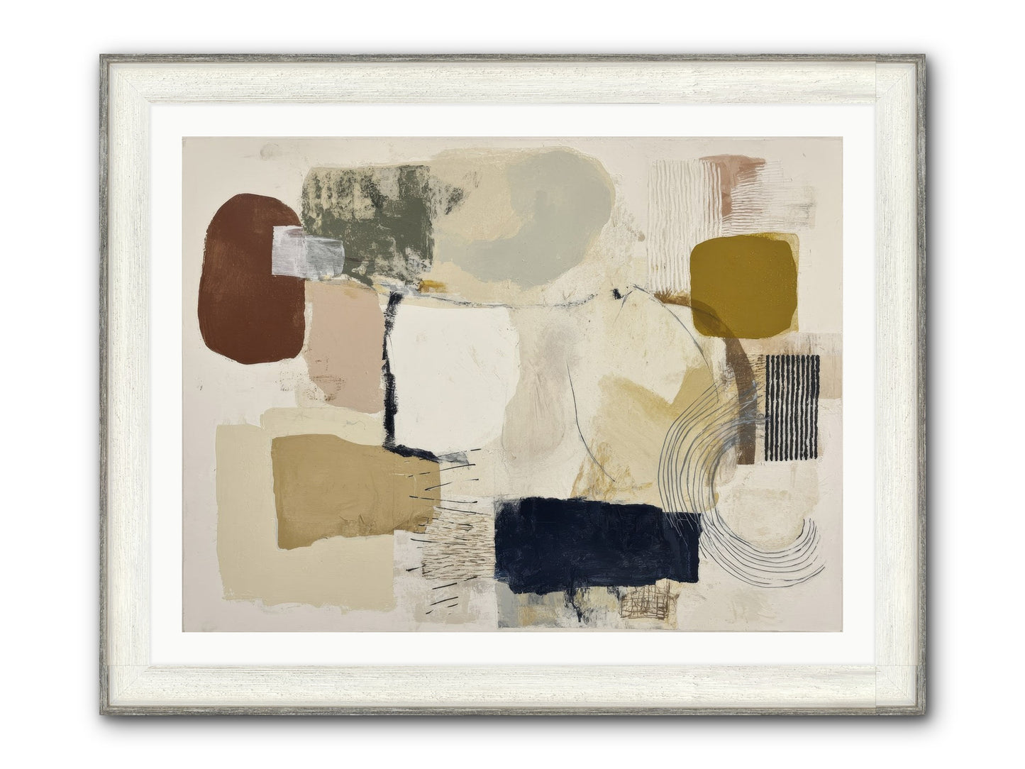 Lost Language Framed Print - Driftwood White 40x30