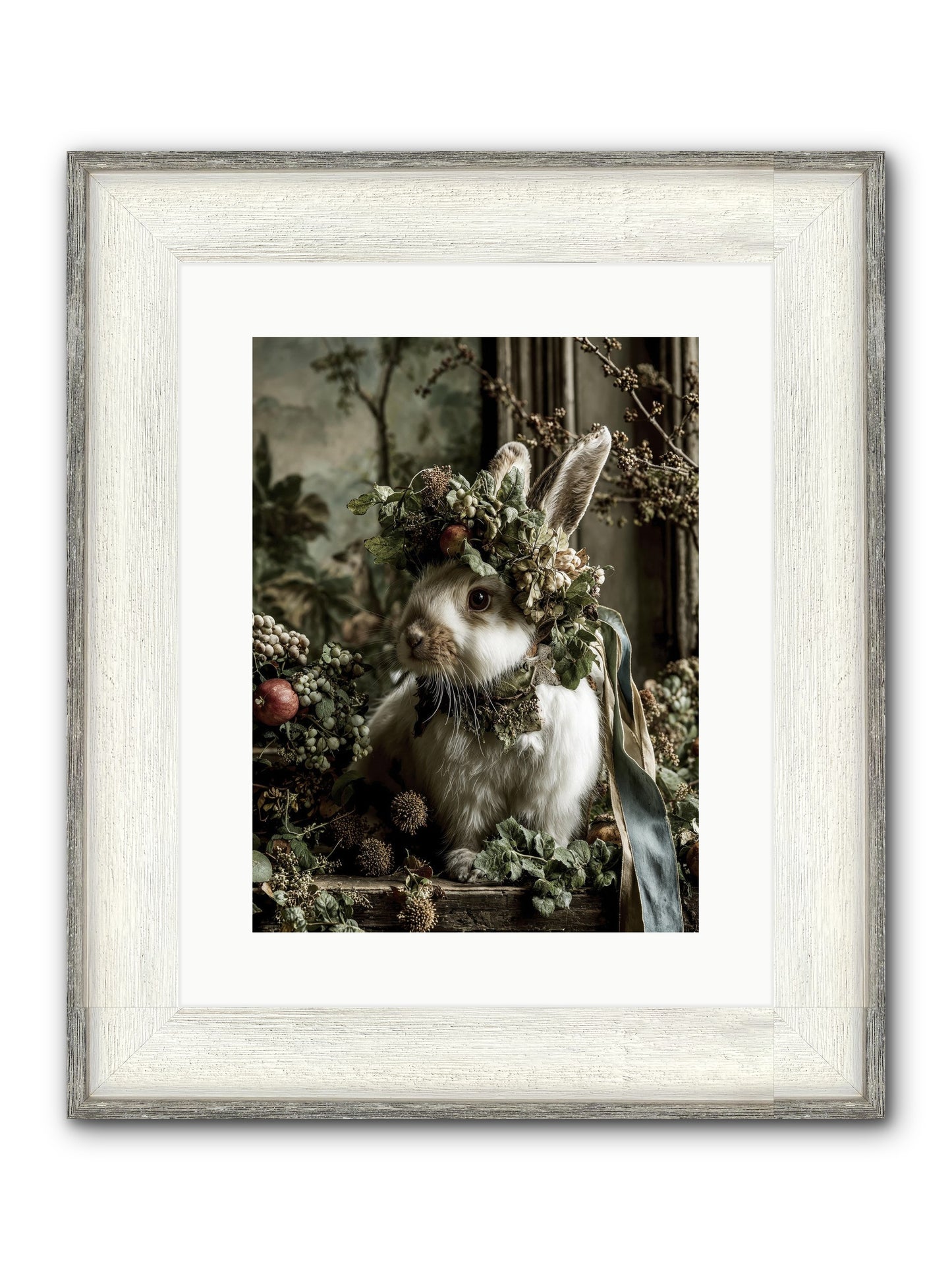 Louvale Framed Print - Driftwood White 12x16