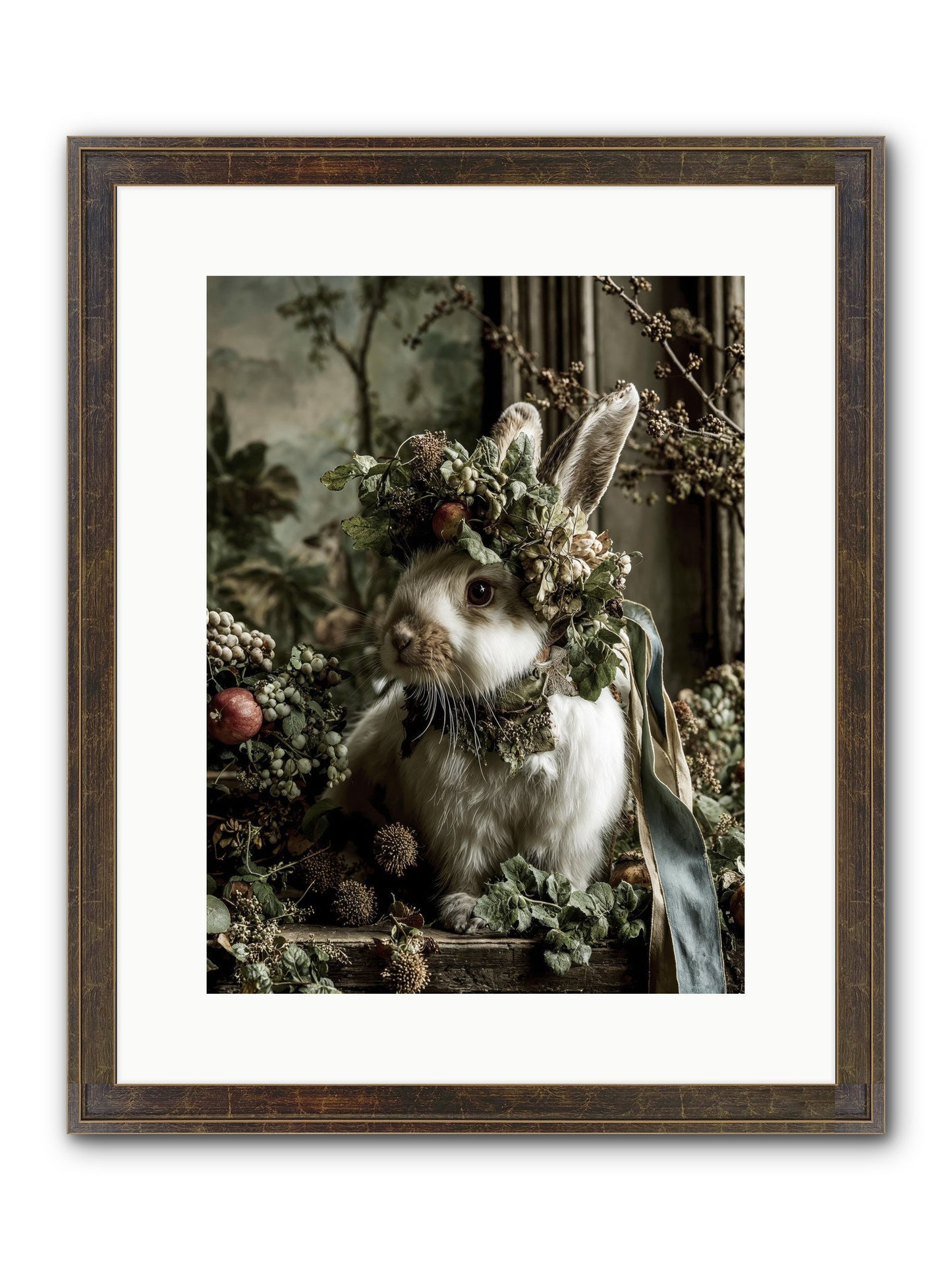 Louvale Framed Print - Slimwoods Black/Gold 12x16