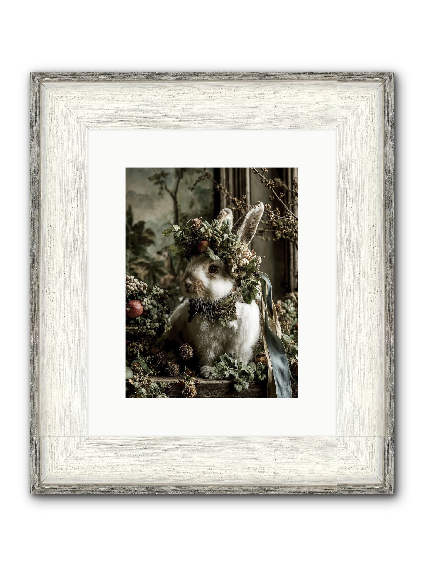 Louvale Framed Print - Driftwood White 9x12