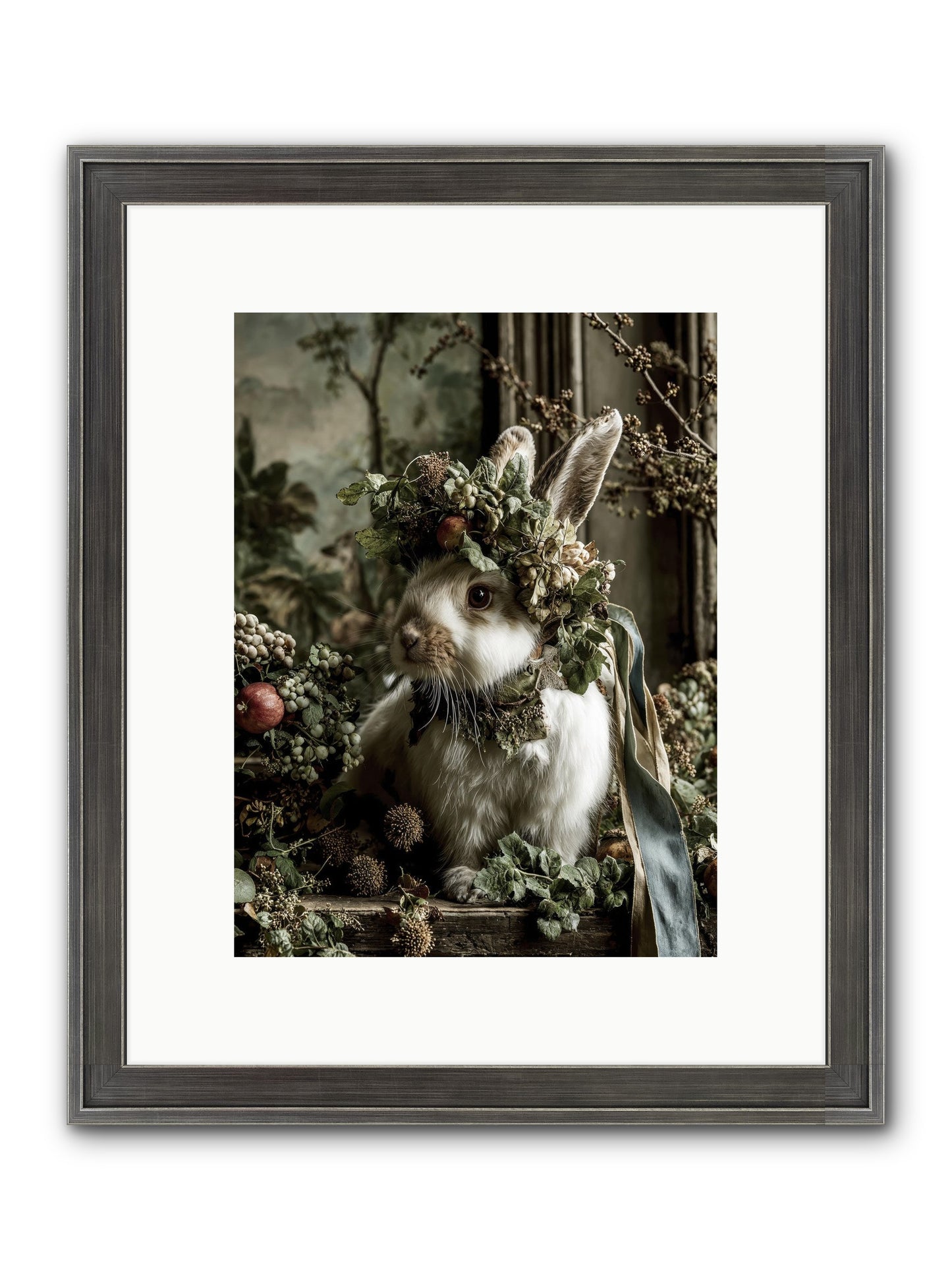 Louvale Framed Print - Slimwoods Black/Silver 9x12