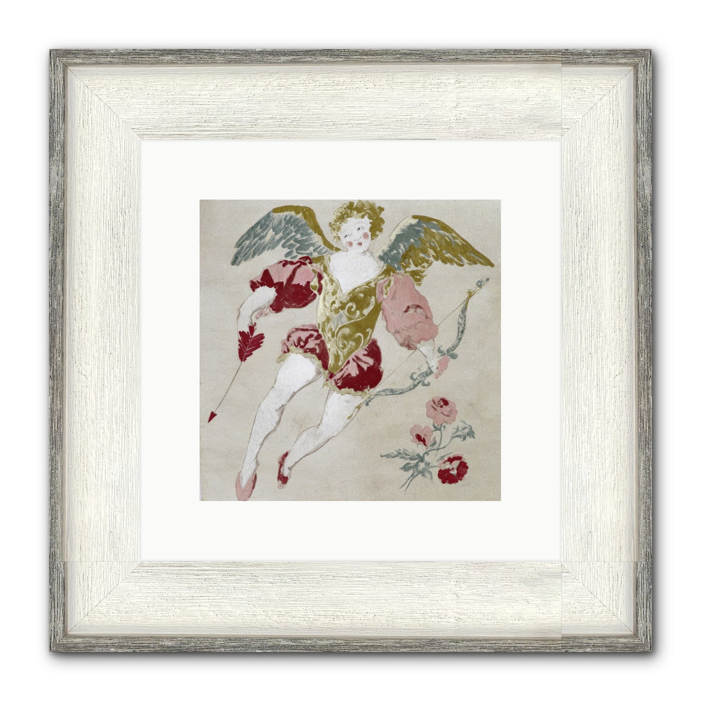 Love Blooms Wild Framed Print - Driftwood White 10x10